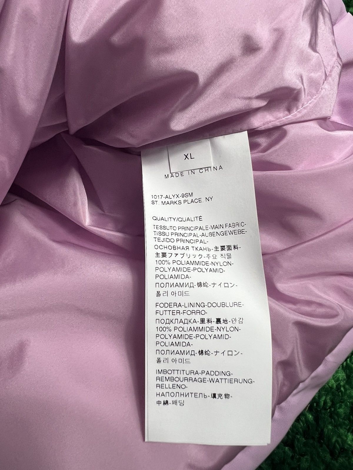 1017 ALYX 9SM 1017ALYX9SM Pink Puffer Jacket Size US XL / EU 56 / 4 - 8 Thumbnail