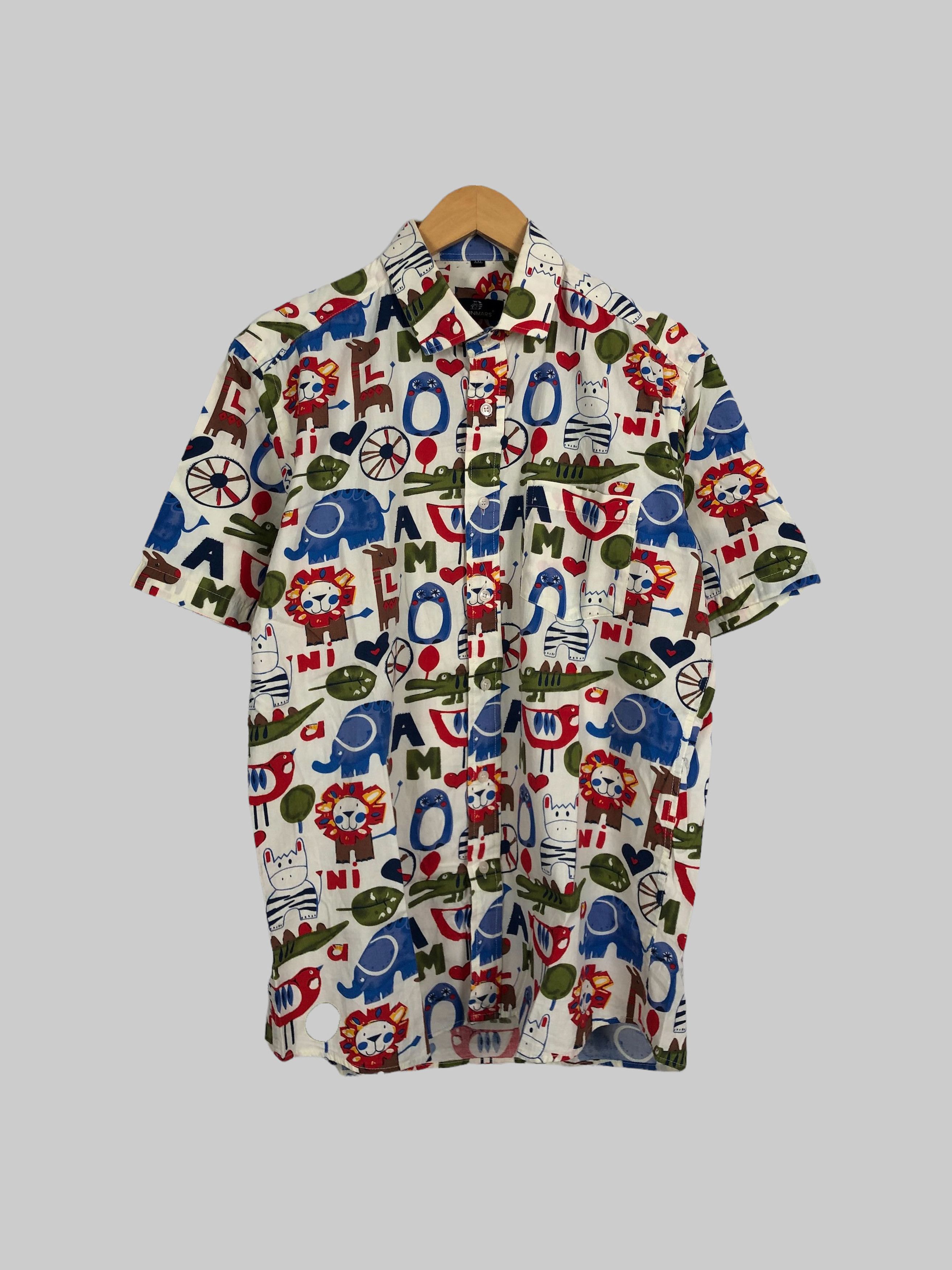 Other Animal Shirt Crocodile Elephant Giraffe Hawaiian Shirt Size US M / EU 48-50 / 2 - 1 Thumbnail