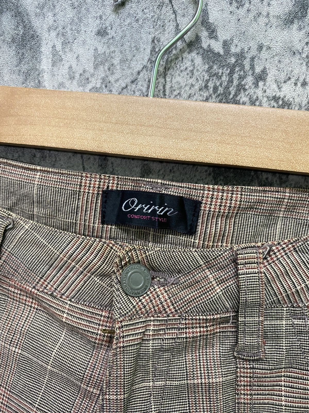 Designer × Japanese Brand Japanese ORIRIN Flared Checked Bush Pant Size US 29 - 11 Thumbnail