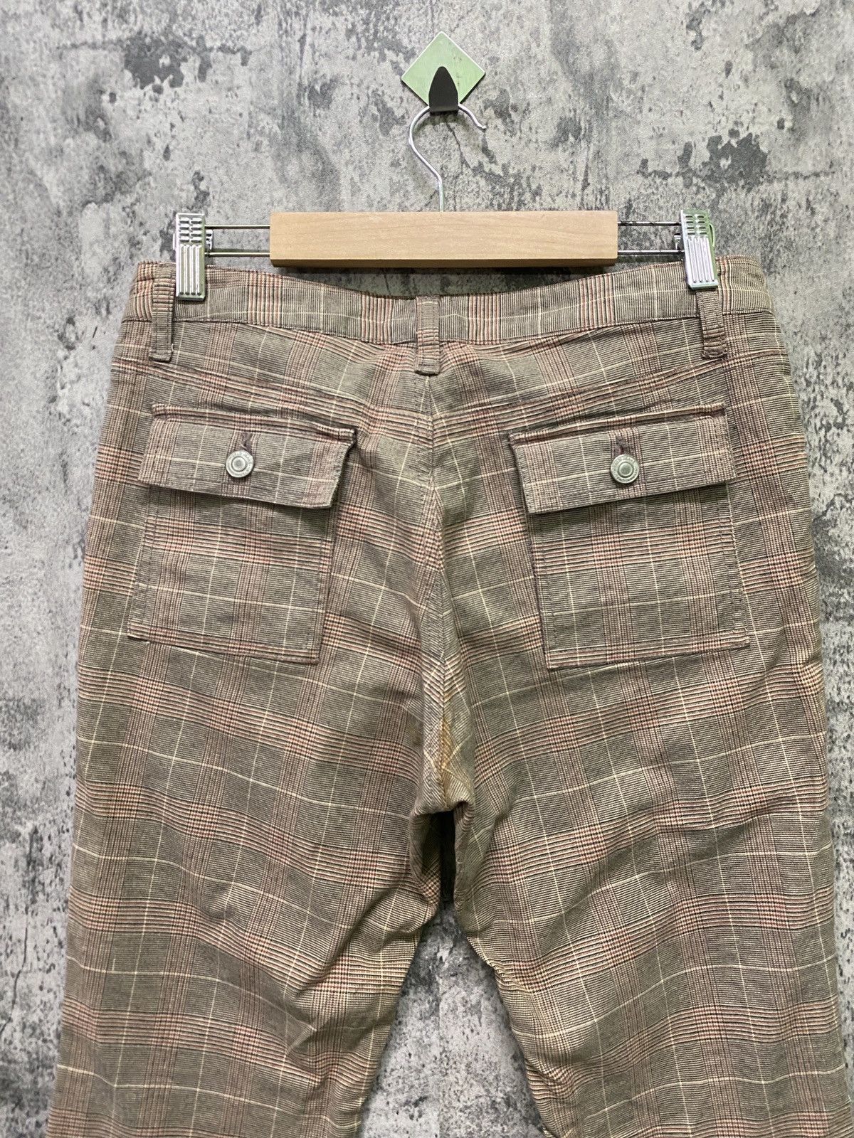 Designer × Japanese Brand Japanese ORIRIN Flared Checked Bush Pant Size US 29 - 13 Thumbnail
