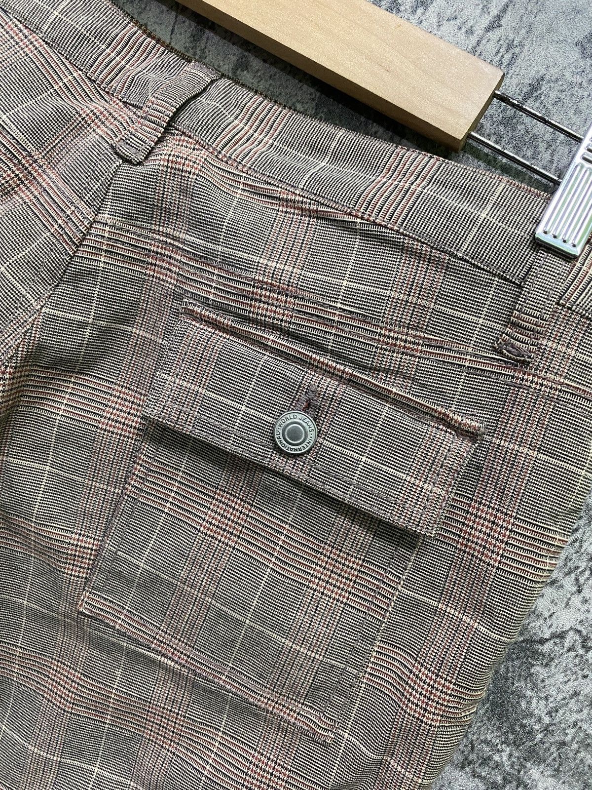 Designer × Japanese Brand Japanese ORIRIN Flared Checked Bush Pant Size US 29 - 22 Thumbnail