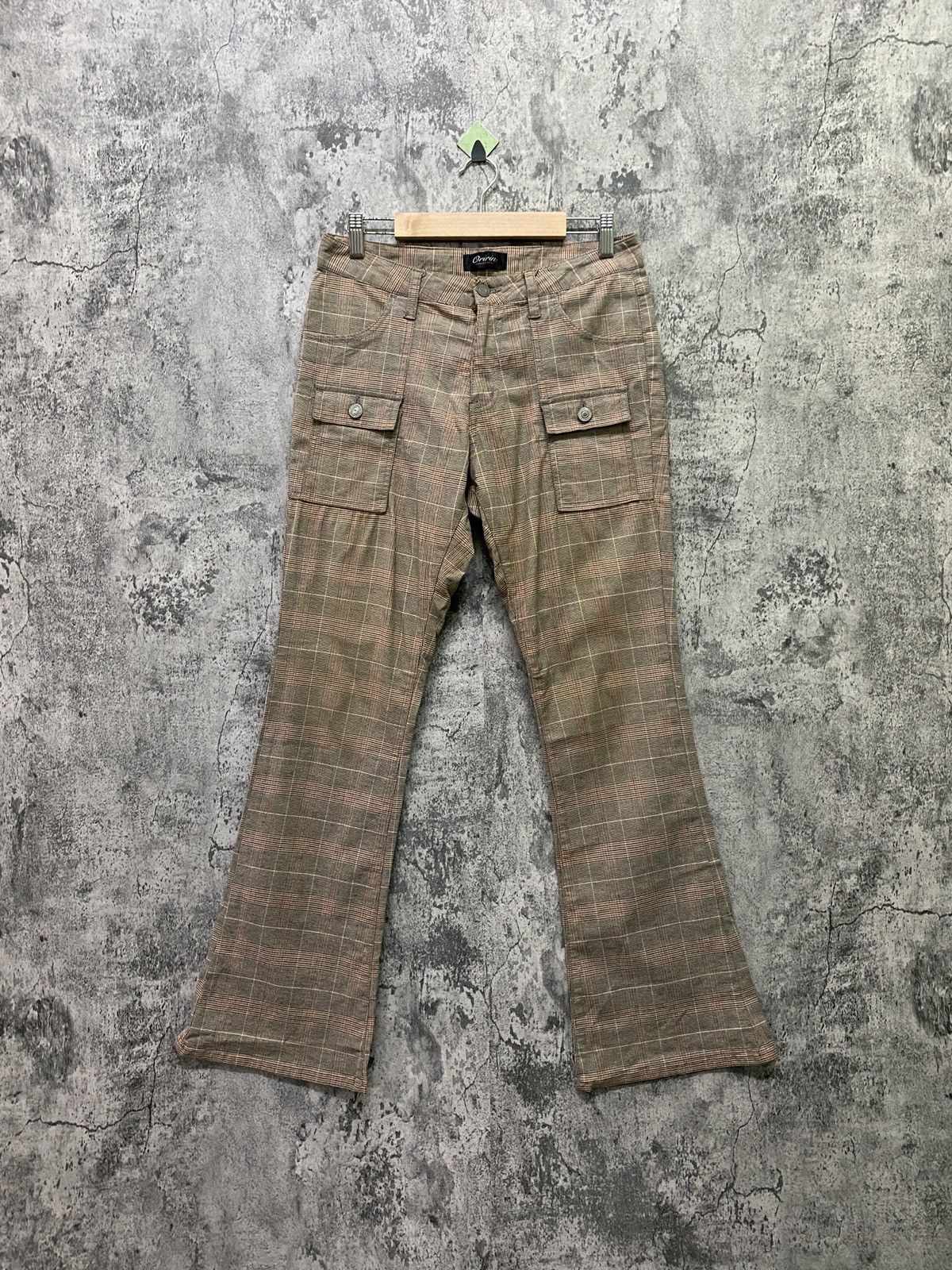 Designer × Japanese Brand Japanese ORIRIN Flared Checked Bush Pant Size US 29 - 1 Thumbnail