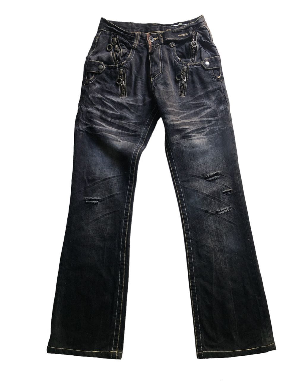 image of Seditionaries Semantic Design Zipper Pants in Blue, Men's (Size 28)