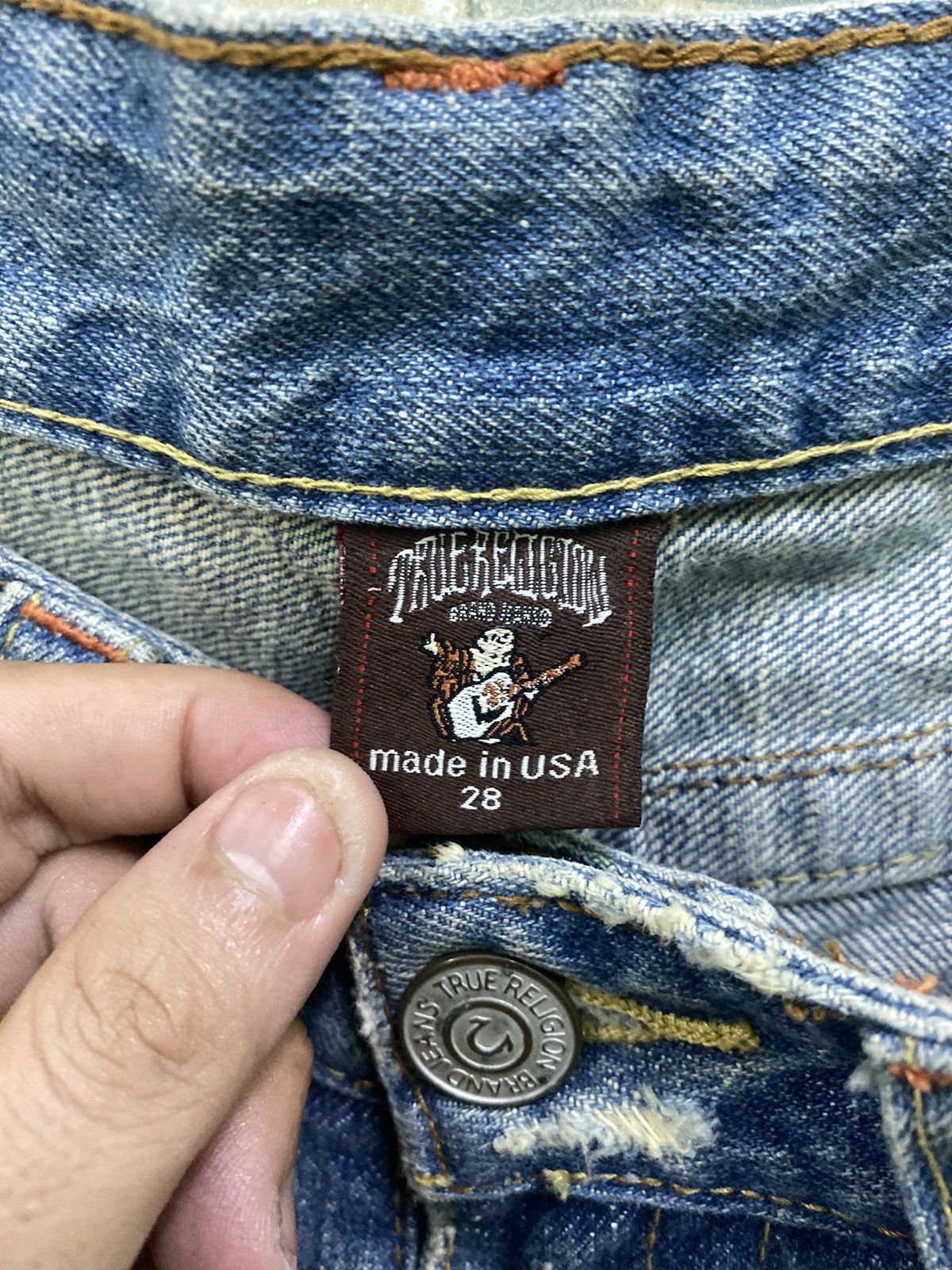 True Religion TRUE RELIGION Jeans Ripped Distressed Low Rise Denim Size US 28 / EU 44 - 18 Thumbnail