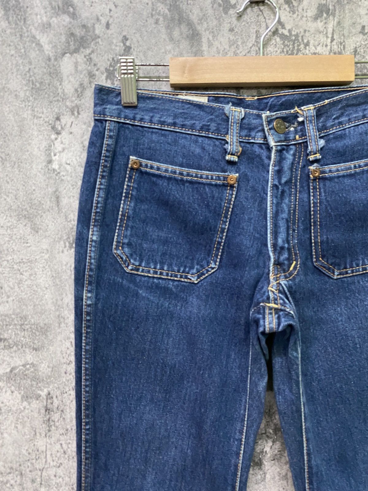 Designer × Japanese Brand BETTY SMITH Bush Wide Leg Flared Denim Pants Size US 27 - 4 Thumbnail