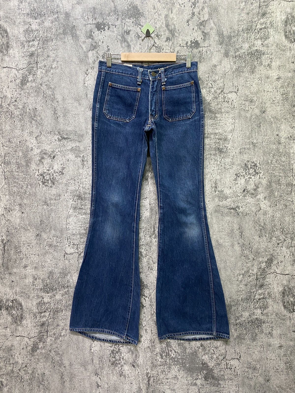Designer × Japanese Brand BETTY SMITH Bush Wide Leg Flared Denim Pants Size US 27 - 1 Thumbnail