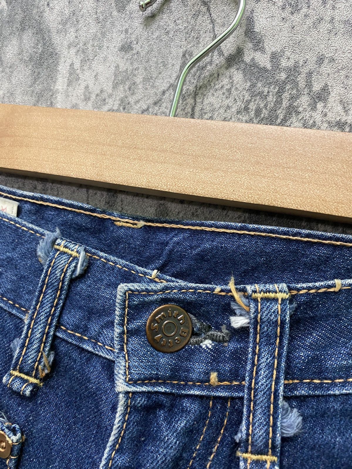 Designer × Japanese Brand BETTY SMITH Bush Wide Leg Flared Denim Pants Size US 27 - 9 Thumbnail