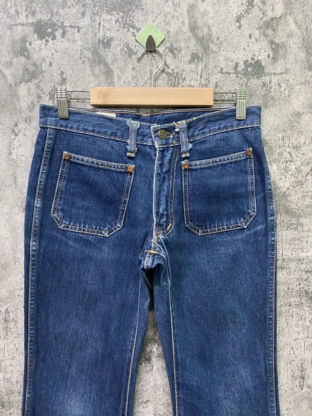 Designer × Japanese Brand BETTY SMITH Bush Wide Leg Flared Denim Pants Size US 27 - 3 Thumbnail