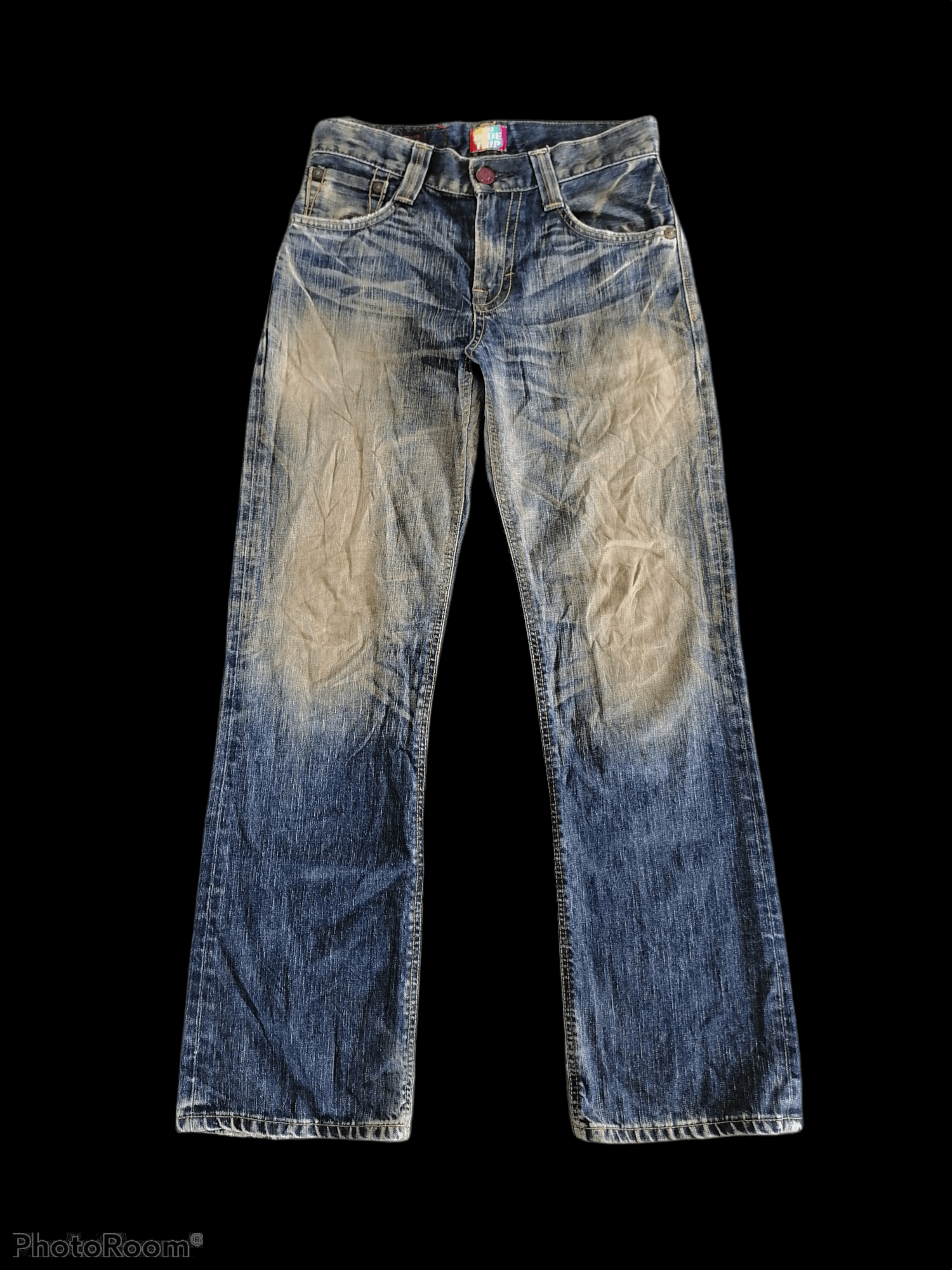 image of 503 Blue Trip Distressed Denim Pants in Blue Distressed, Men's (Size 29)