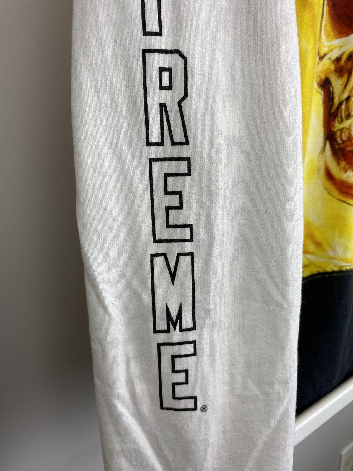 Supreme 2019 Supreme Ghost Rider Raglan Longsleeve Tee Shirt White Size US M / EU 48-50 / 2 - 7 Thumbnail