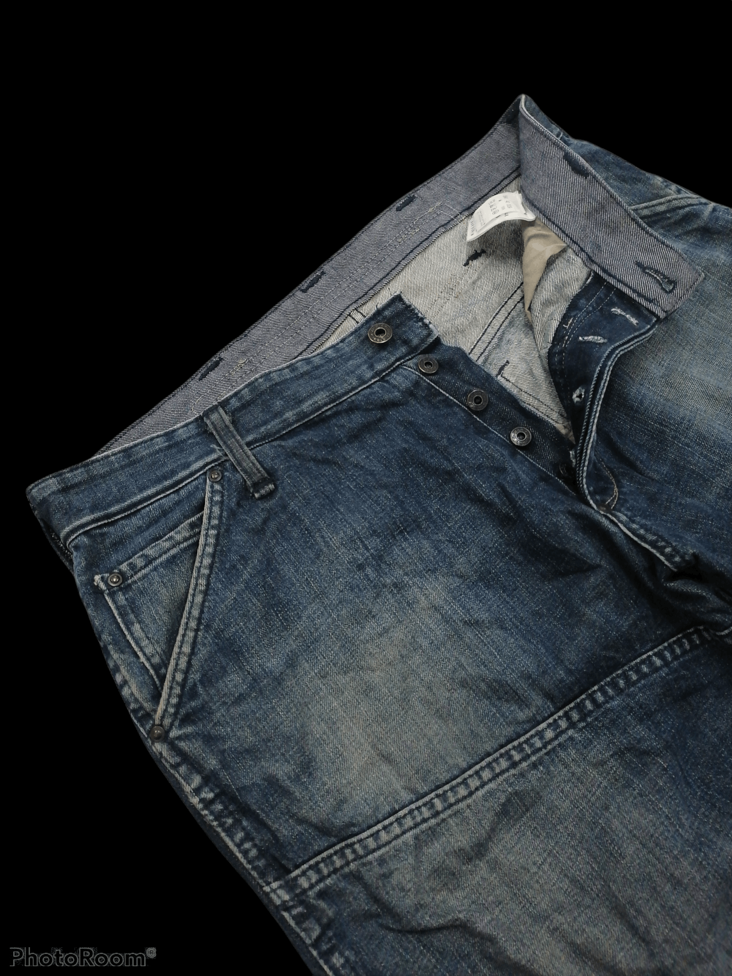 G-Star G Star Raw Biker Distressed Denim Bondage Pants Size US 36 / EU 52 - 4 Thumbnail
