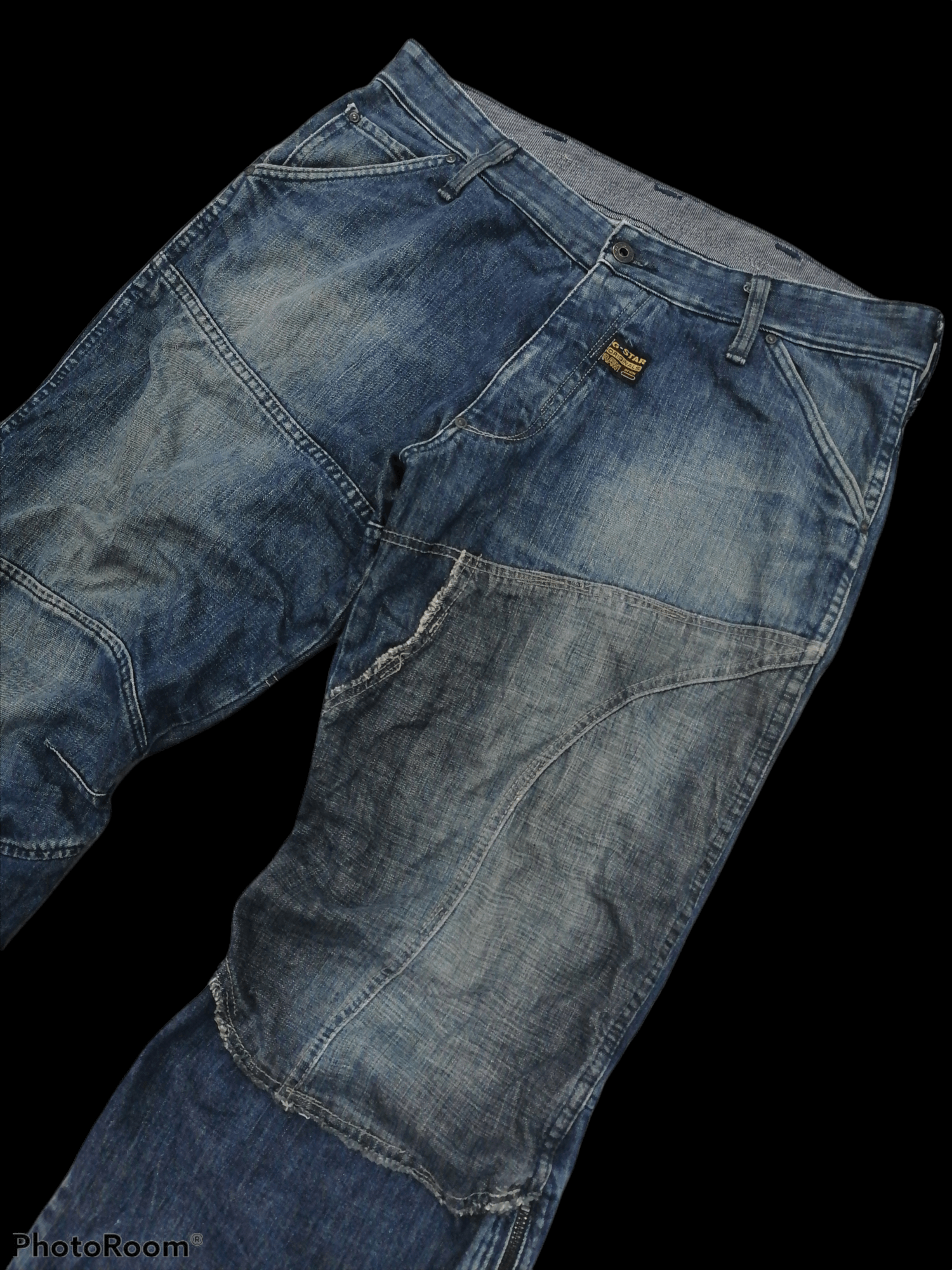 G-Star G Star Raw Biker Distressed Denim Bondage Pants Size US 36 / EU 52 - 2 Thumbnail