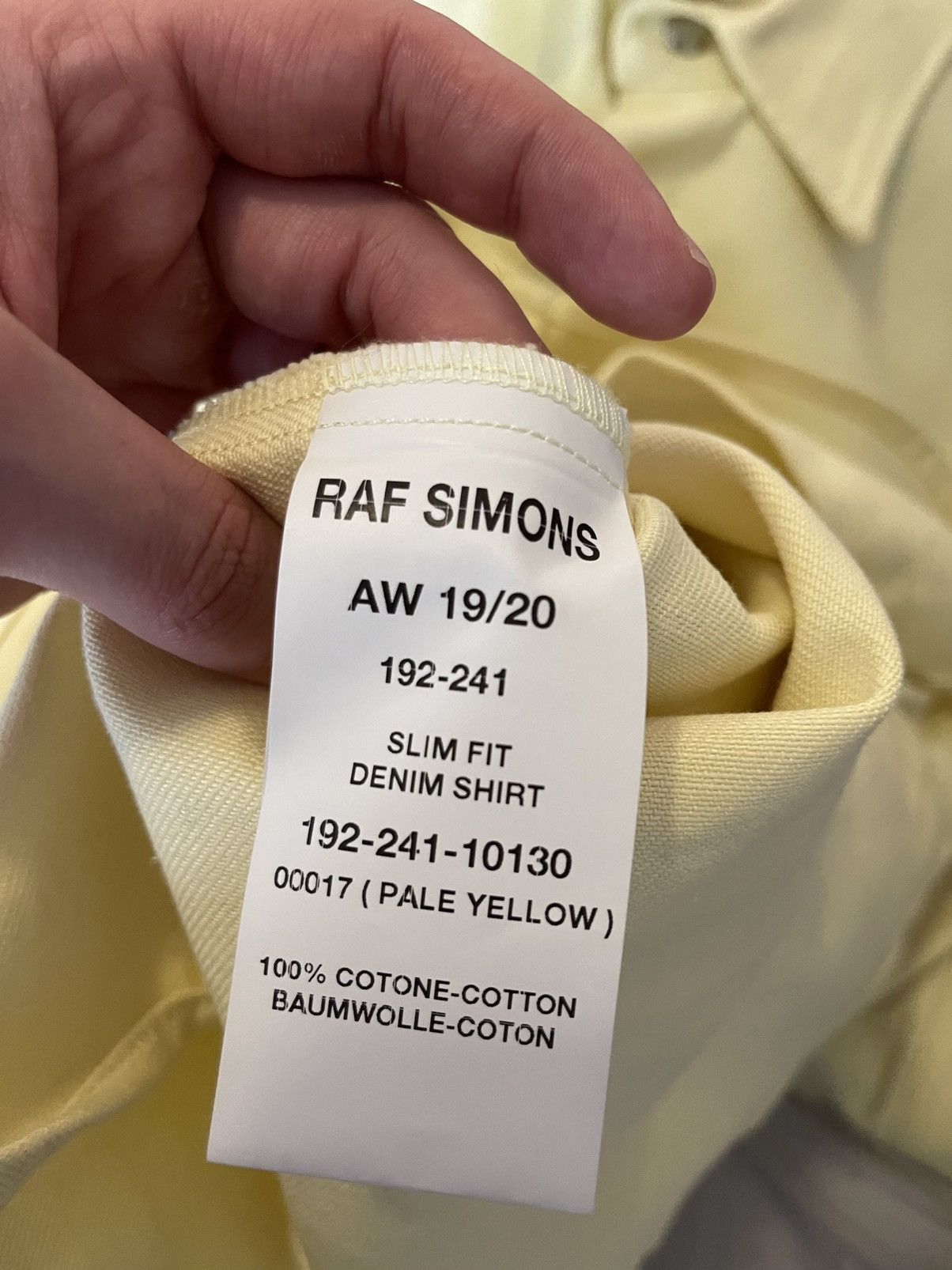 Raf Simons RAF SIMONS DENIM SHIRT YELLOW Size US M / EU 48-50 / 2 - 5 Thumbnail