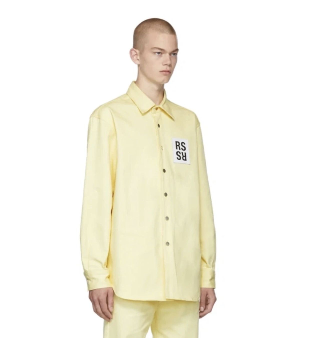 Raf Simons RAF SIMONS DENIM SHIRT YELLOW Size US M / EU 48-50 / 2 - 2 Thumbnail