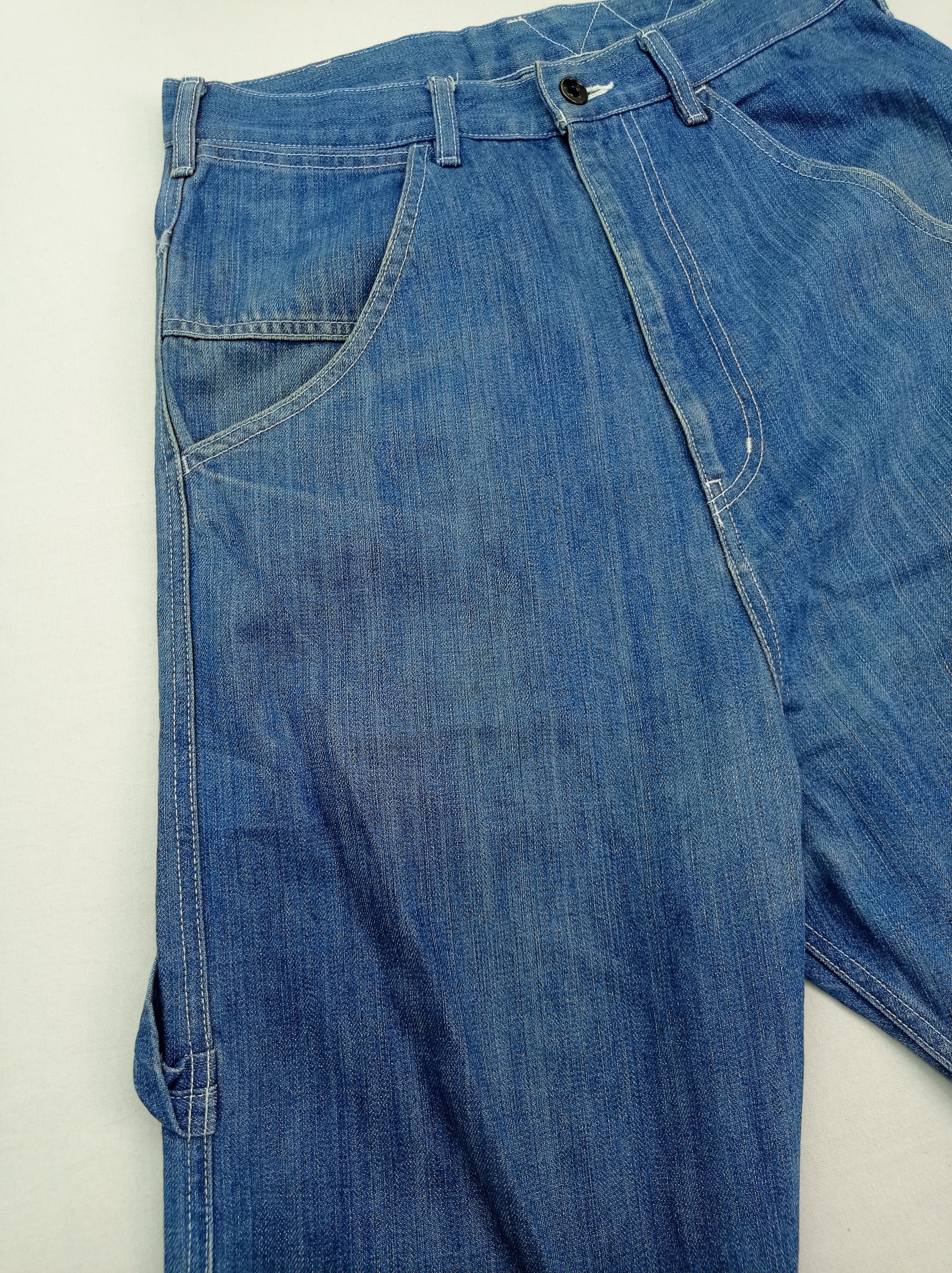 HARE × Japanese Brand 🇯🇵Hare Drop Crotch Denim Carpenter Pants Size US 31 - 9 Thumbnail