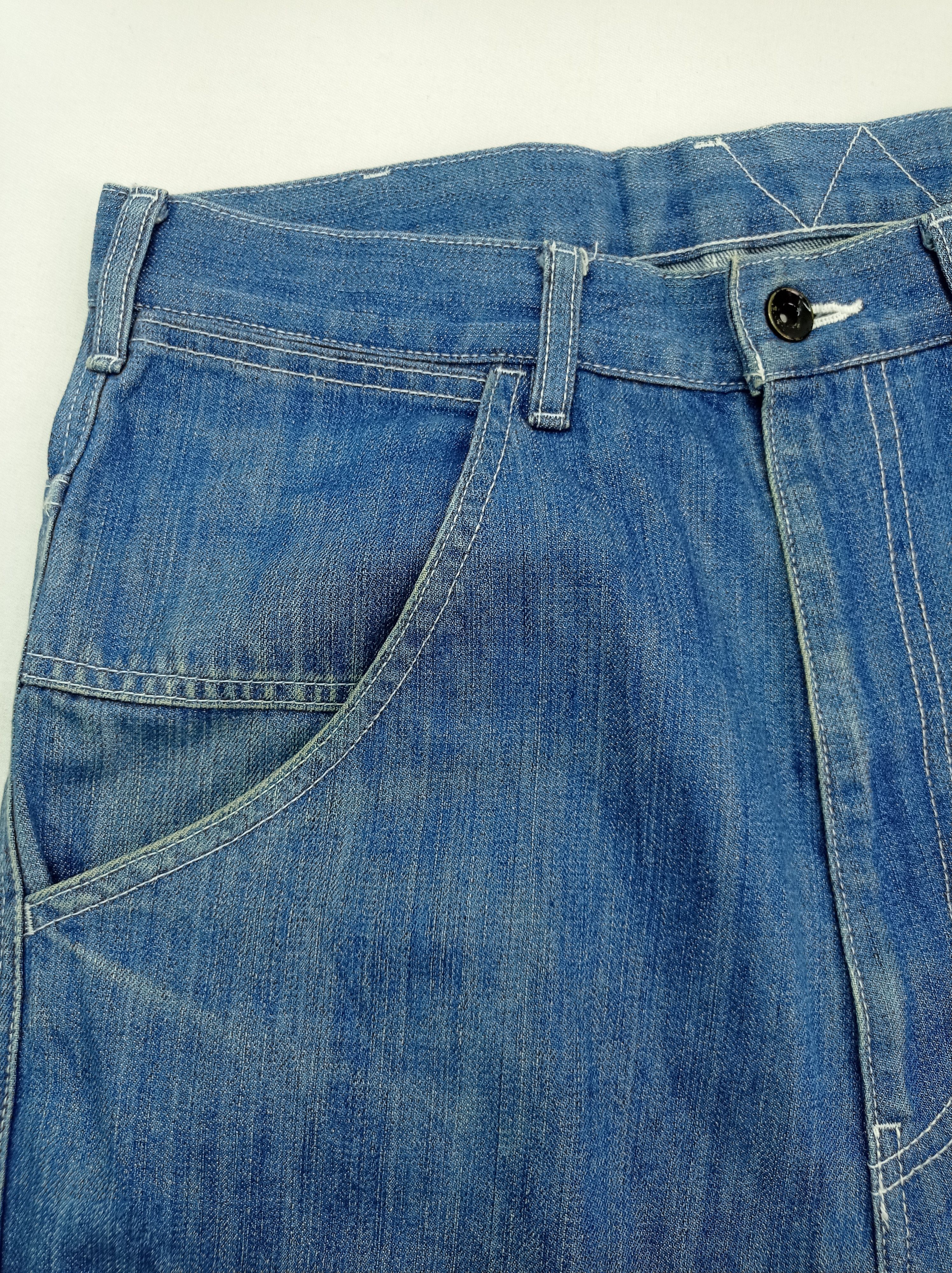 HARE × Japanese Brand 🇯🇵Hare Drop Crotch Denim Carpenter Pants Size US 31 - 6 Thumbnail