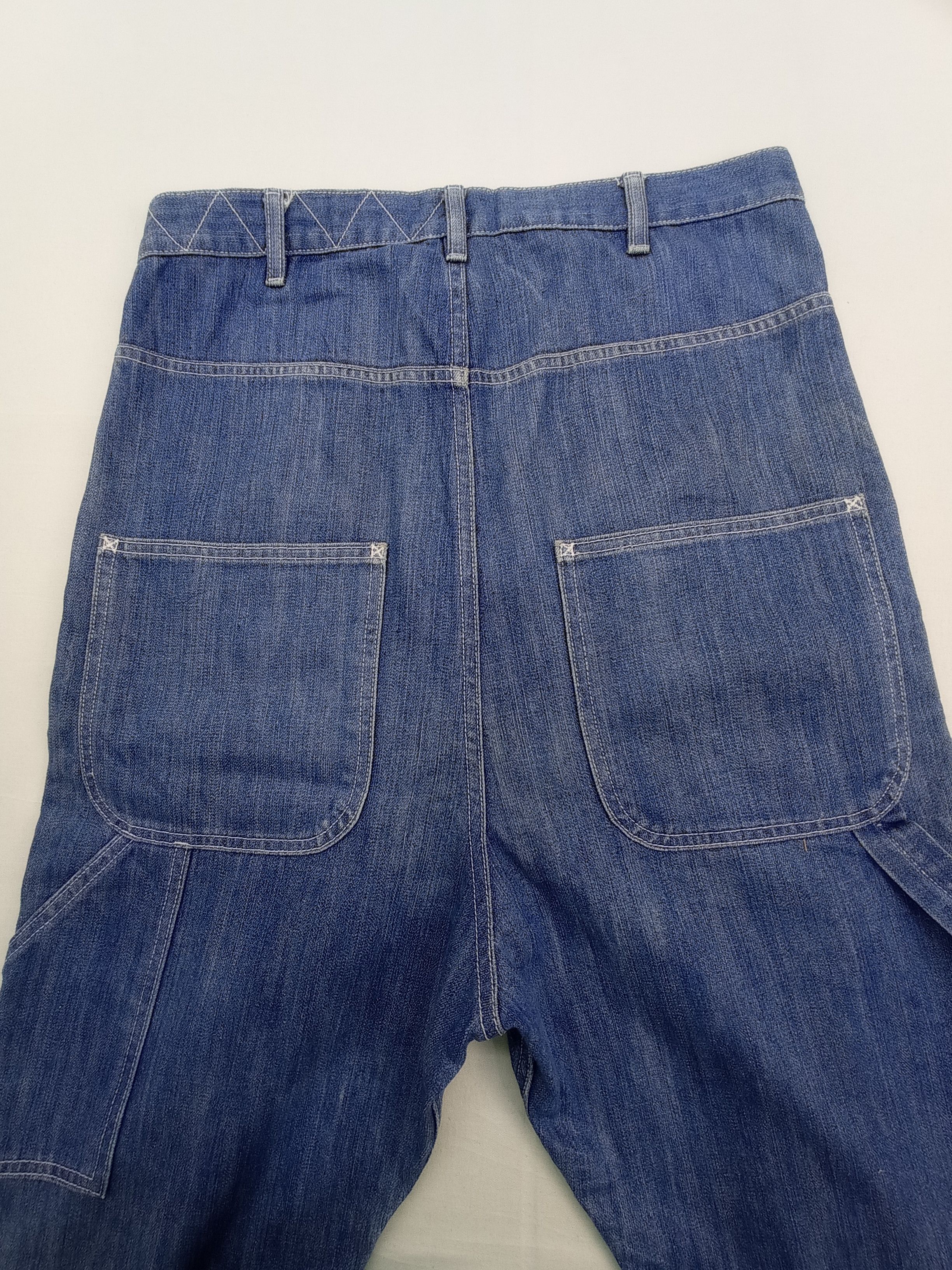 HARE × Japanese Brand 🇯🇵Hare Drop Crotch Denim Carpenter Pants Size US 31 - 11 Thumbnail