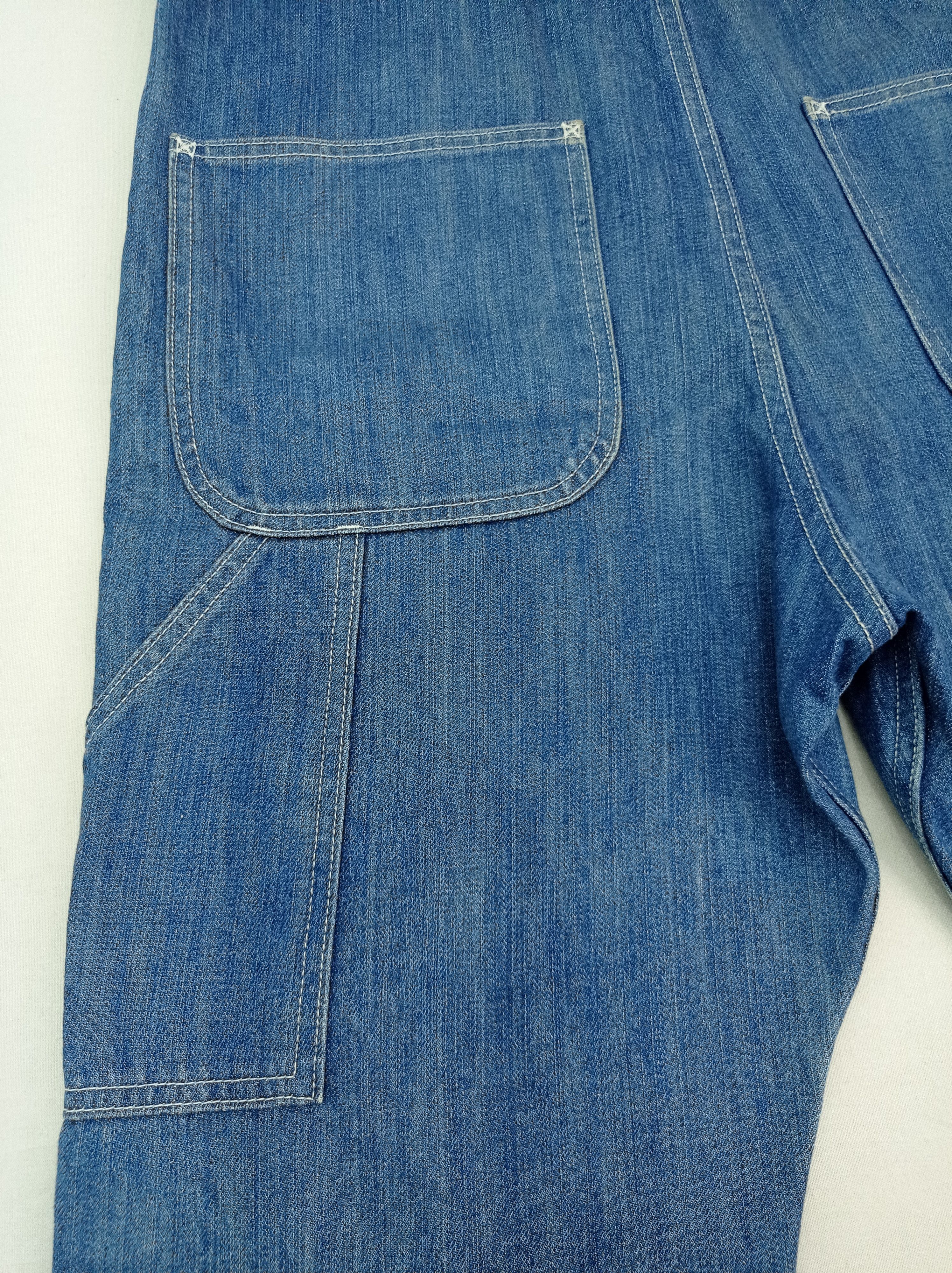 HARE × Japanese Brand 🇯🇵Hare Drop Crotch Denim Carpenter Pants Size US 31 - 12 Thumbnail