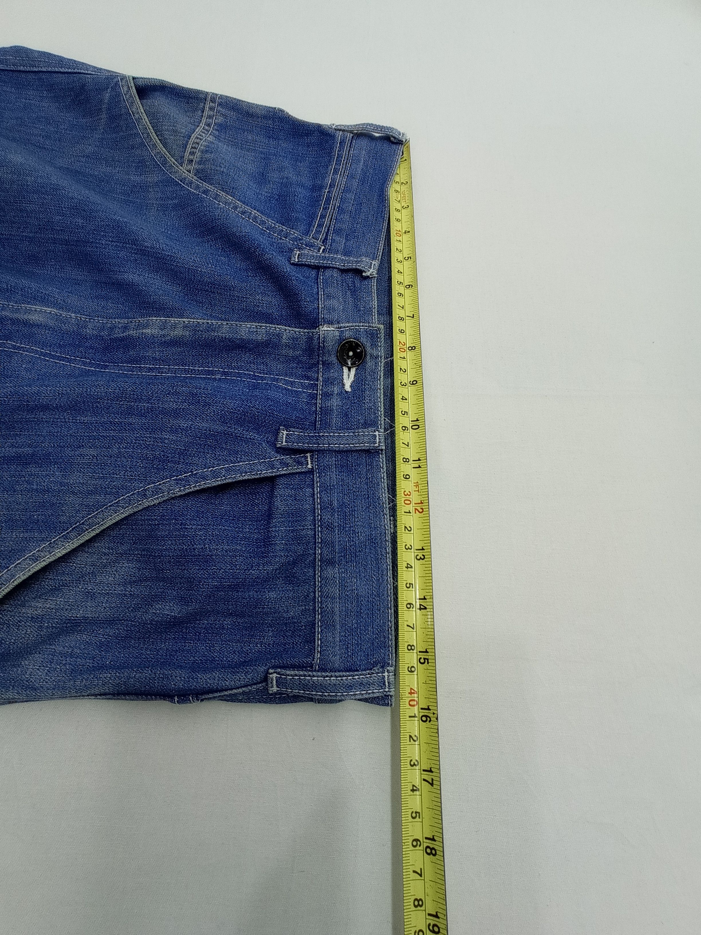 HARE × Japanese Brand 🇯🇵Hare Drop Crotch Denim Carpenter Pants Size US 31 - 21 Thumbnail
