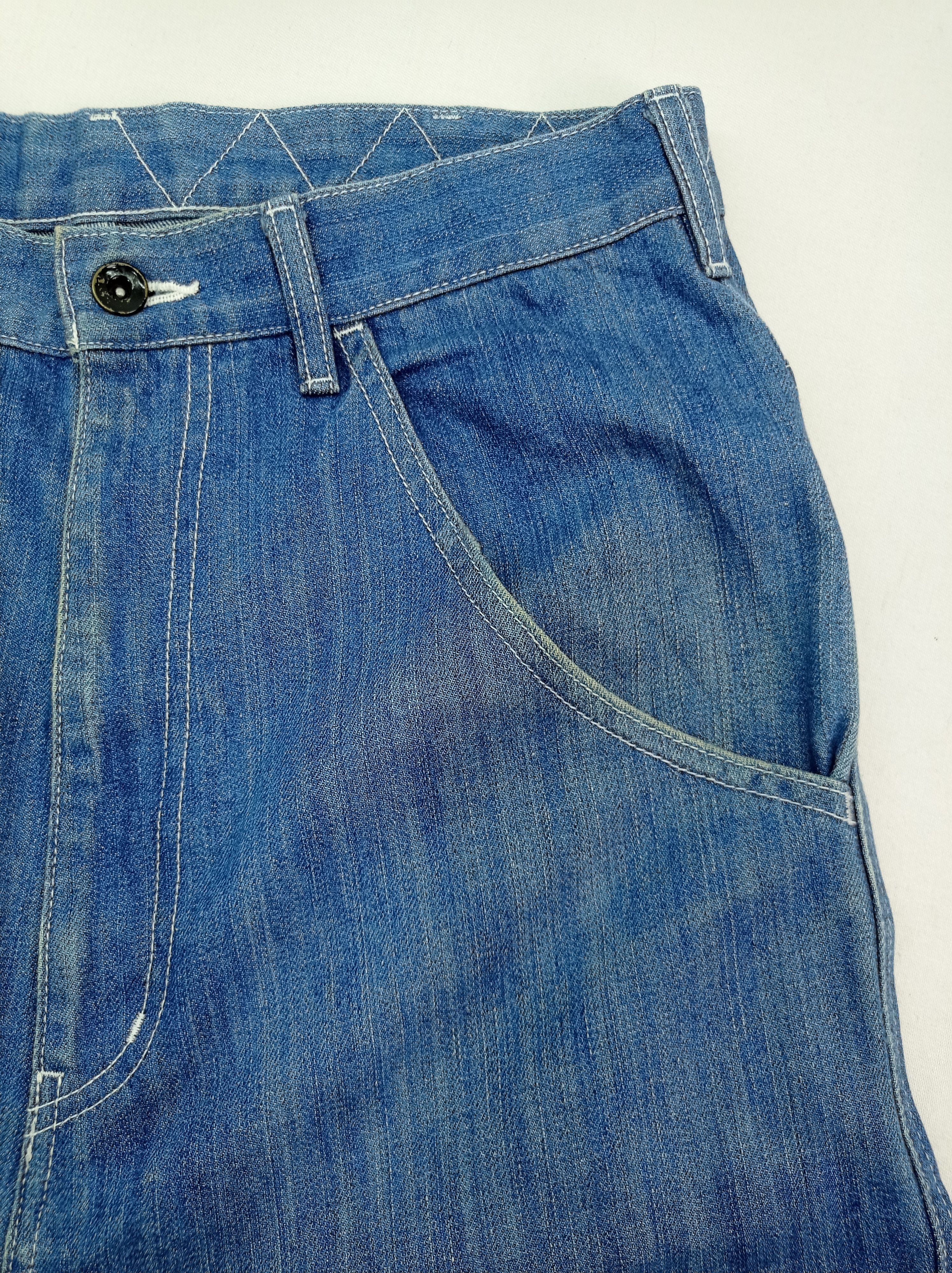 HARE × Japanese Brand 🇯🇵Hare Drop Crotch Denim Carpenter Pants Size US 31 - 7 Thumbnail