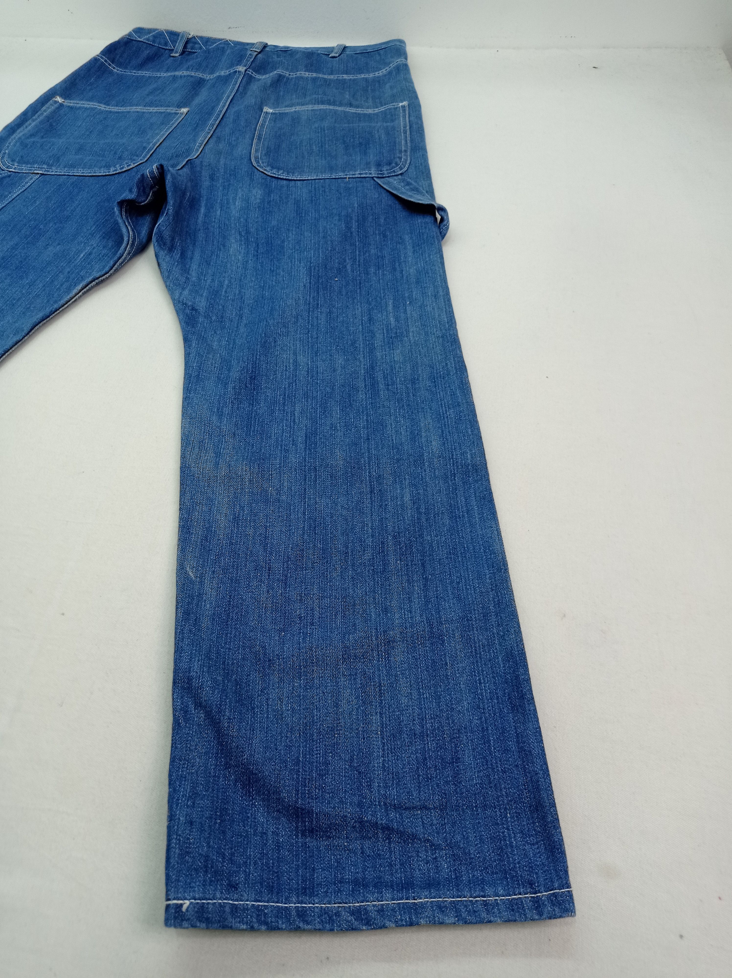HARE × Japanese Brand 🇯🇵Hare Drop Crotch Denim Carpenter Pants Size US 31 - 14 Thumbnail