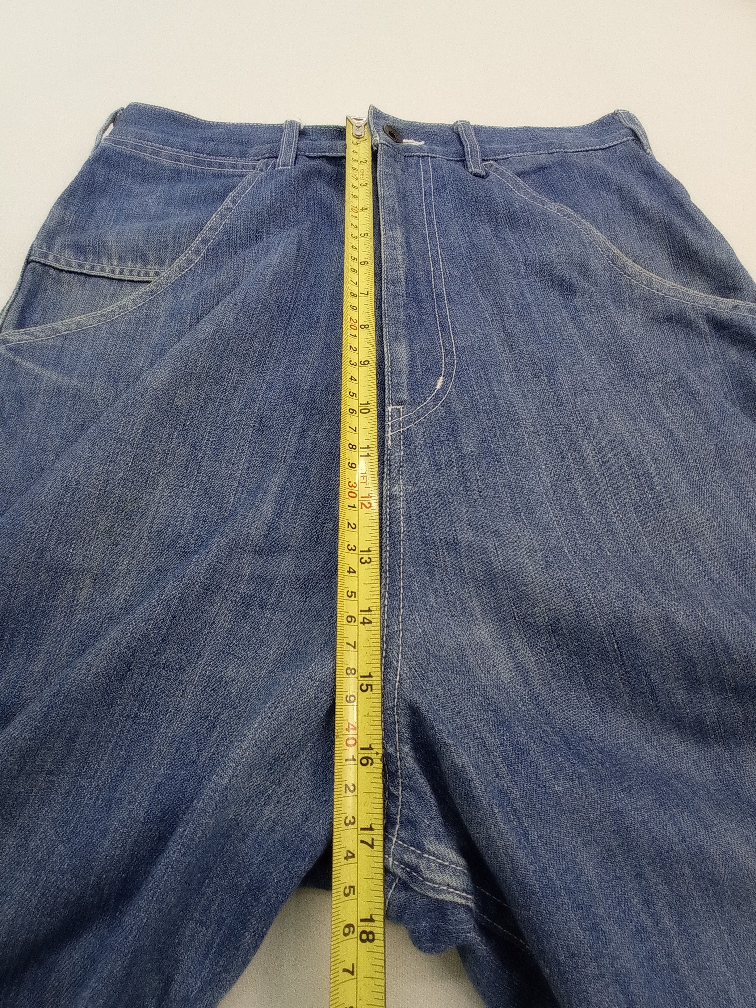HARE × Japanese Brand 🇯🇵Hare Drop Crotch Denim Carpenter Pants Size US 31 - 20 Thumbnail