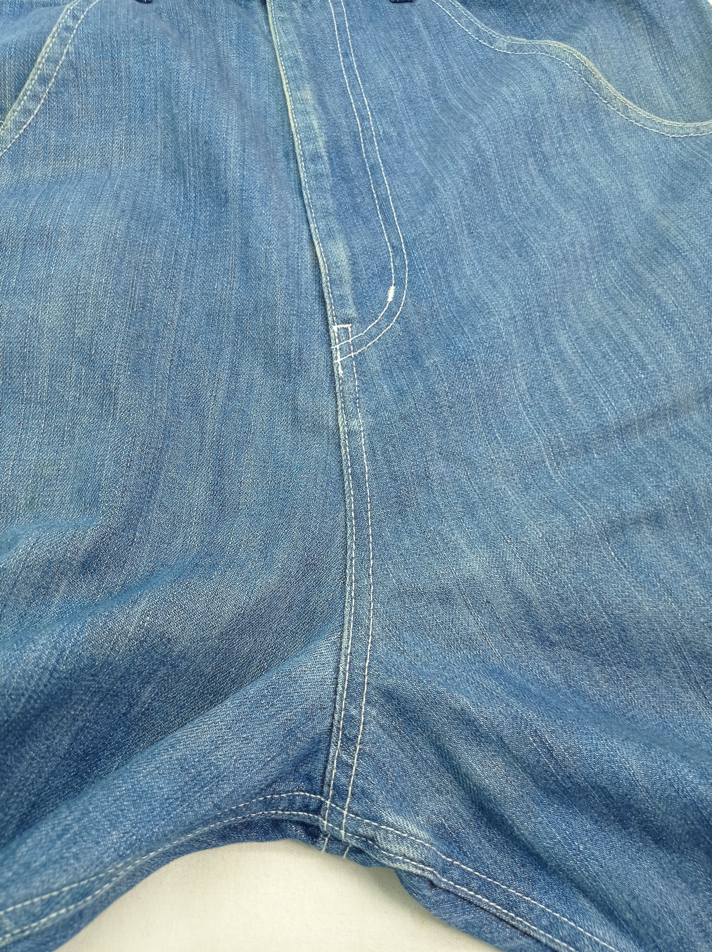 HARE × Japanese Brand 🇯🇵Hare Drop Crotch Denim Carpenter Pants Size US 31 - 8 Thumbnail