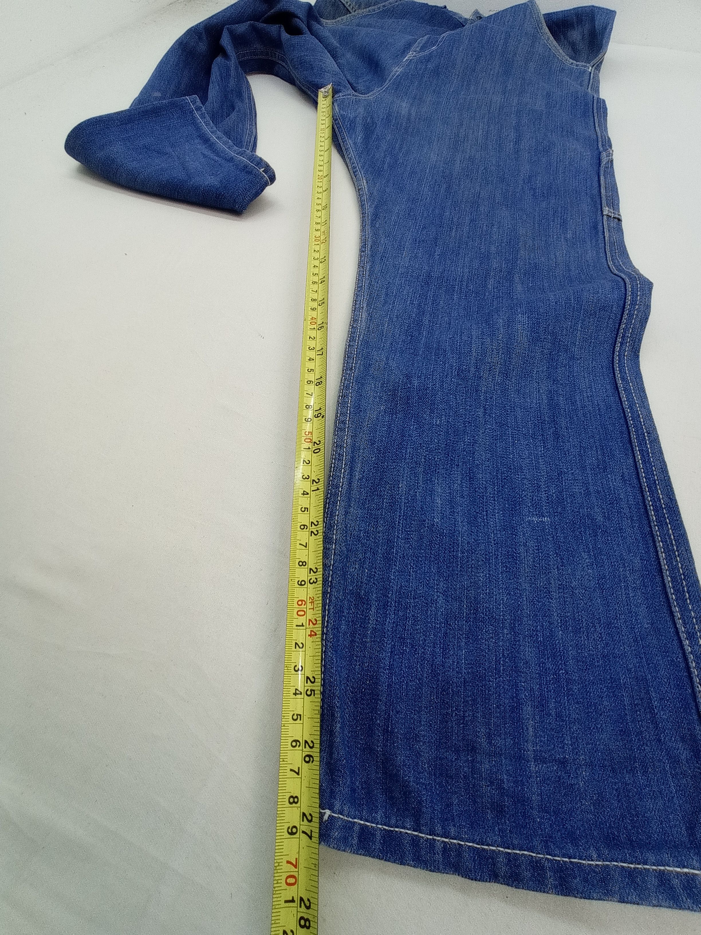 HARE × Japanese Brand 🇯🇵Hare Drop Crotch Denim Carpenter Pants Size US 31 - 16 Thumbnail