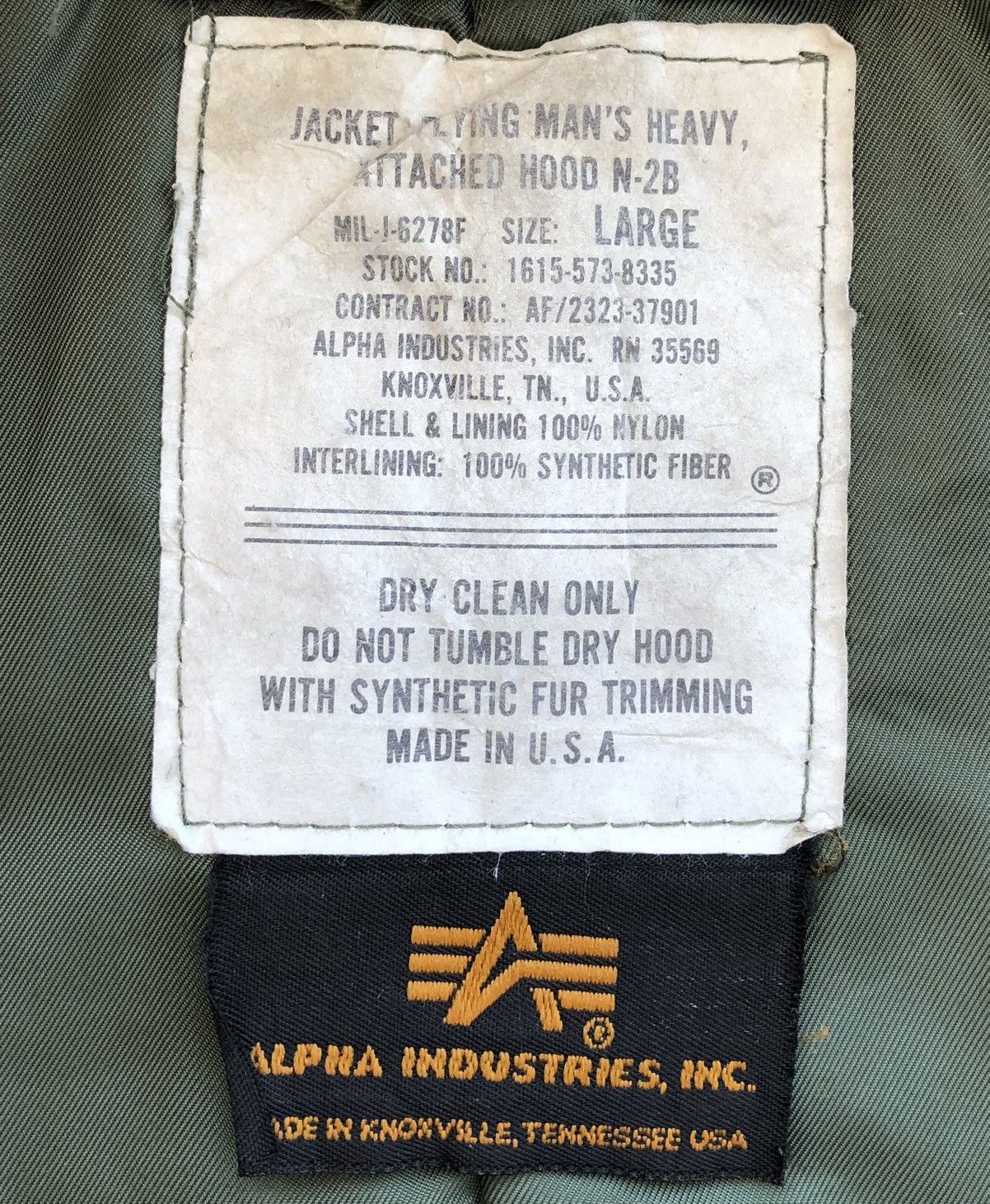 Alpha Industries Vintage Alpha Industries N-2B Cold Weather Bomber Jacket Size US L / EU 52-54 / 3 - 12 Thumbnail