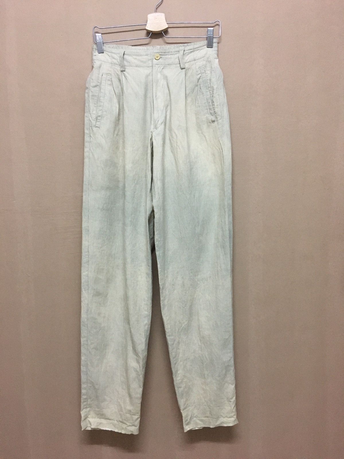 Issey Miyake × Vintage Vintage Issey Miyake Stripes Dirty Trousers Size US 29 - 1 Thumbnail