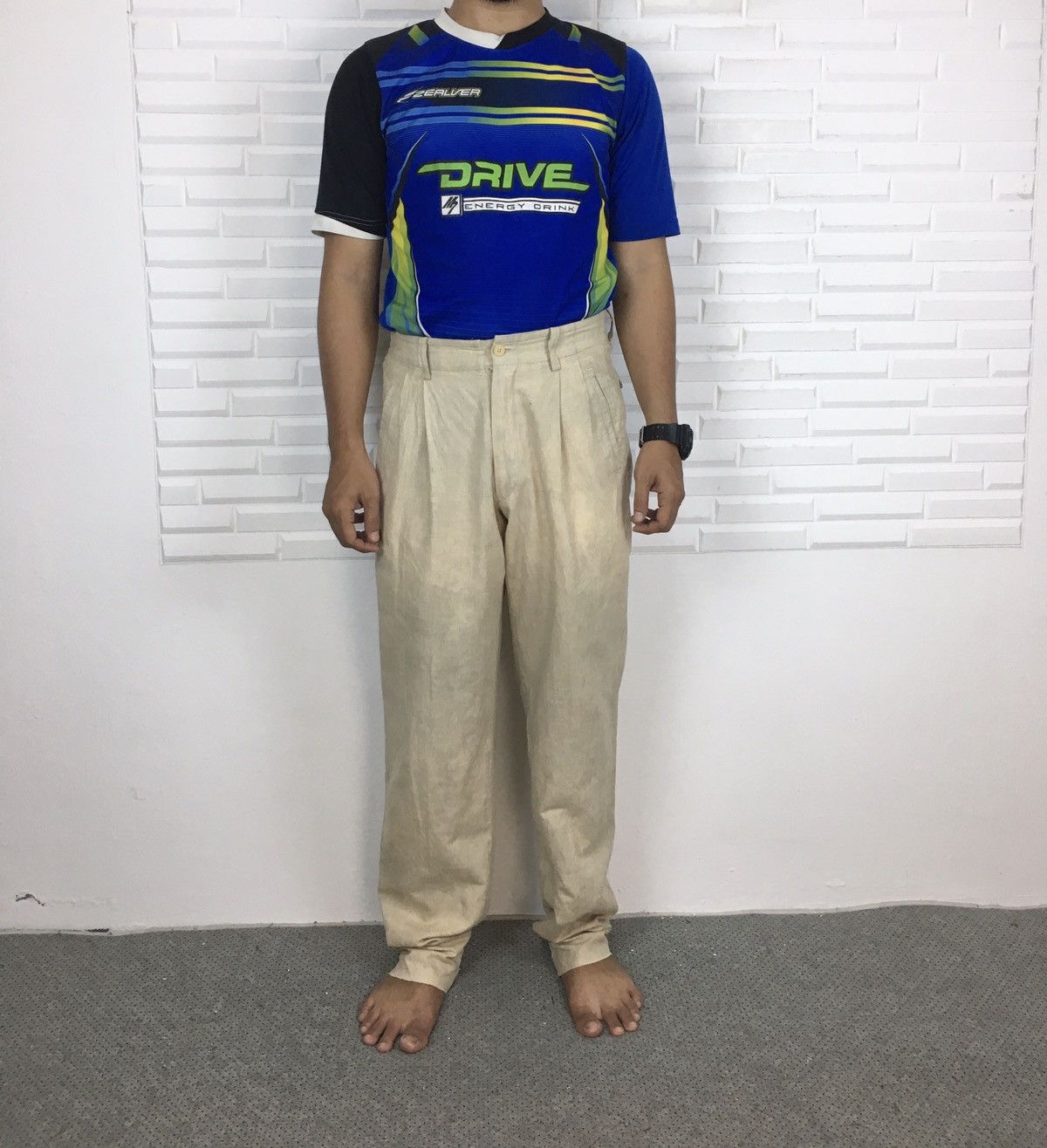 Issey Miyake × Vintage Vintage Issey Miyake Stripes Dirty Trousers Size US 29 - 15 Thumbnail