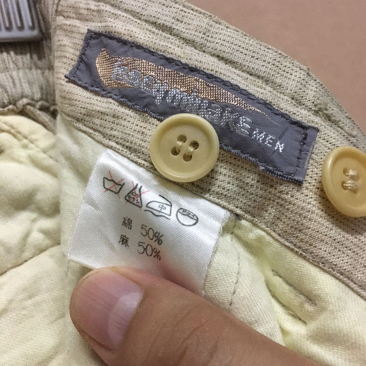Issey Miyake × Vintage Vintage Issey Miyake Stripes Dirty Trousers Size US 29 - 12 Thumbnail