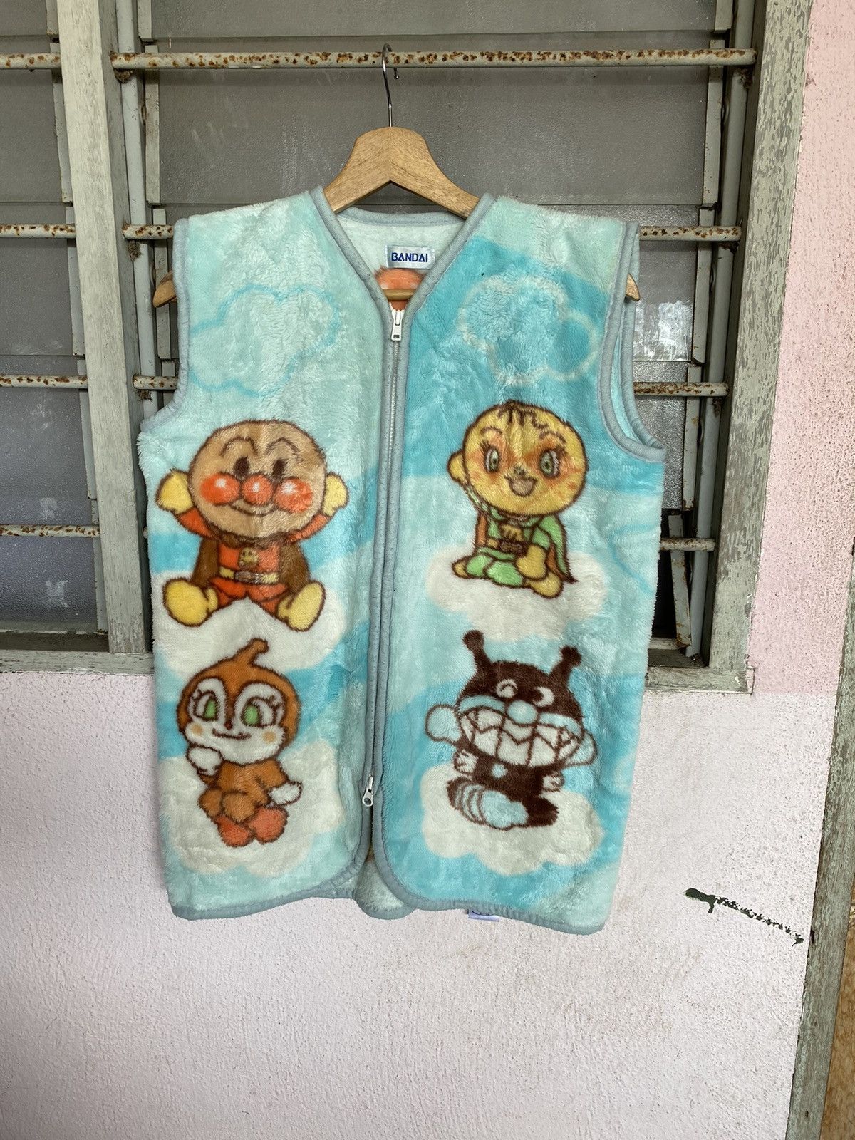 Cartoon Network × Japanese Brand ⚡️Final drop⚡️ Anpan Man Spellout Big Logo Fleece Vest Size US M / EU 48-50 / 2 - 5 Thumbnail