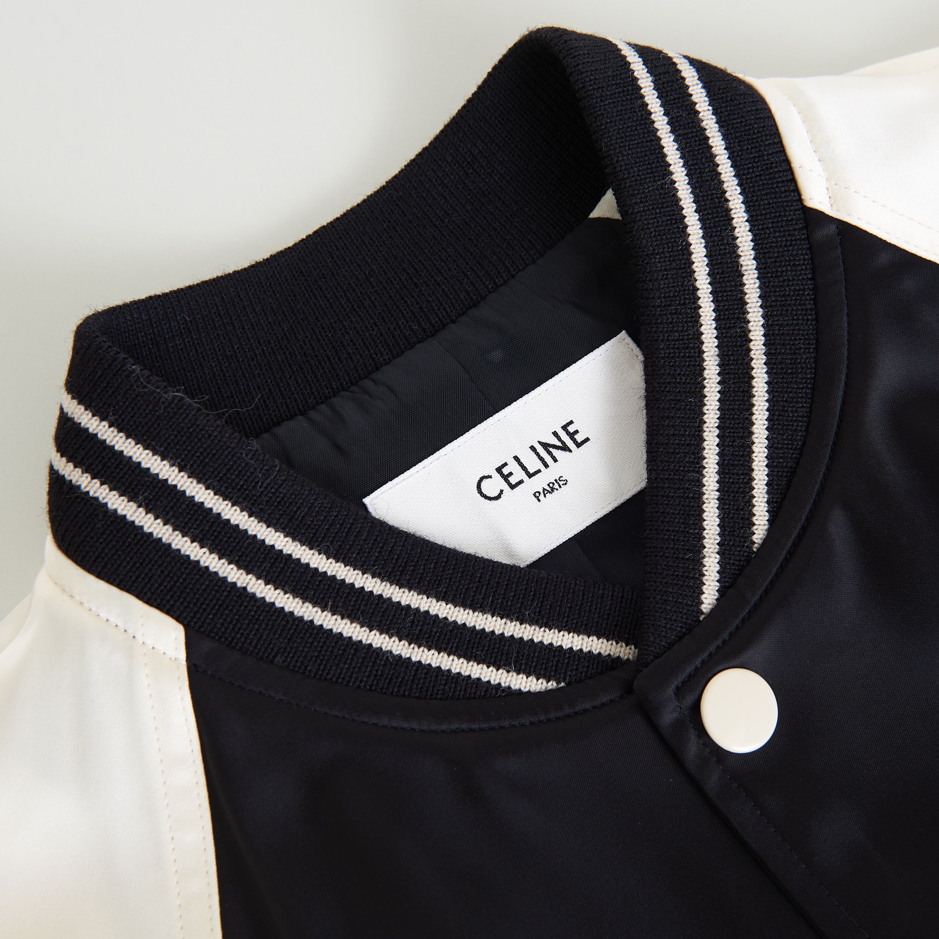 Celine Oversized Teddy Jacket In Satin w/ Lost Paradise Embroidery Size US M / EU 48-50 / 2 - 10 Thumbnail