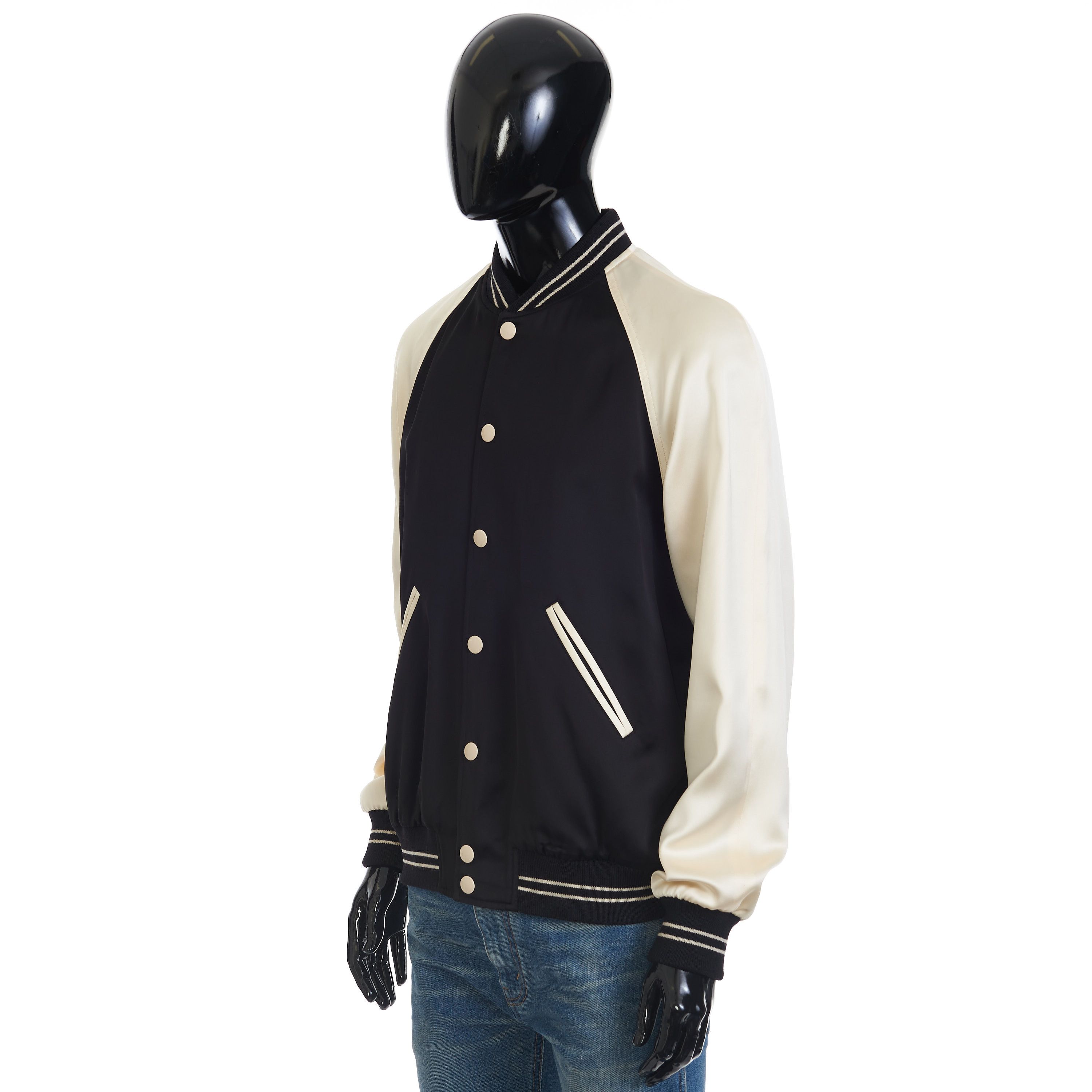 Celine Oversized Teddy Jacket In Satin w/ Lost Paradise Embroidery Size US M / EU 48-50 / 2 - 3 Thumbnail
