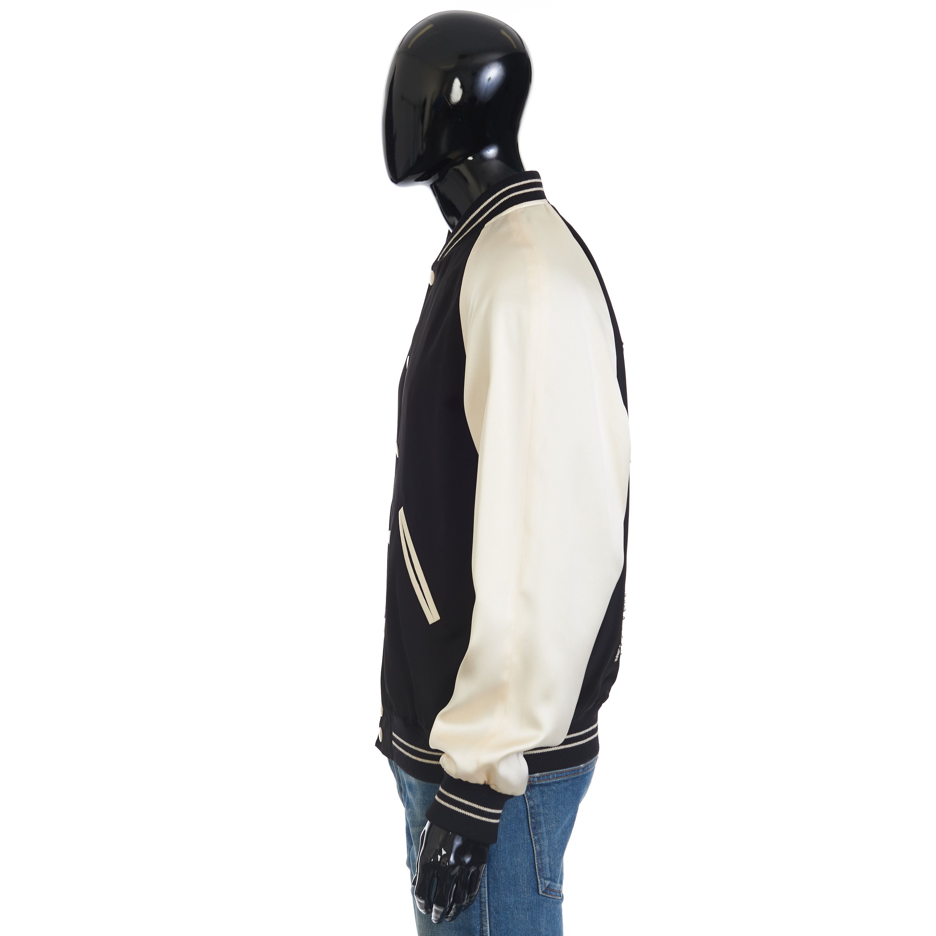 Celine Oversized Teddy Jacket In Satin w/ Lost Paradise Embroidery Size US M / EU 48-50 / 2 - 4 Thumbnail