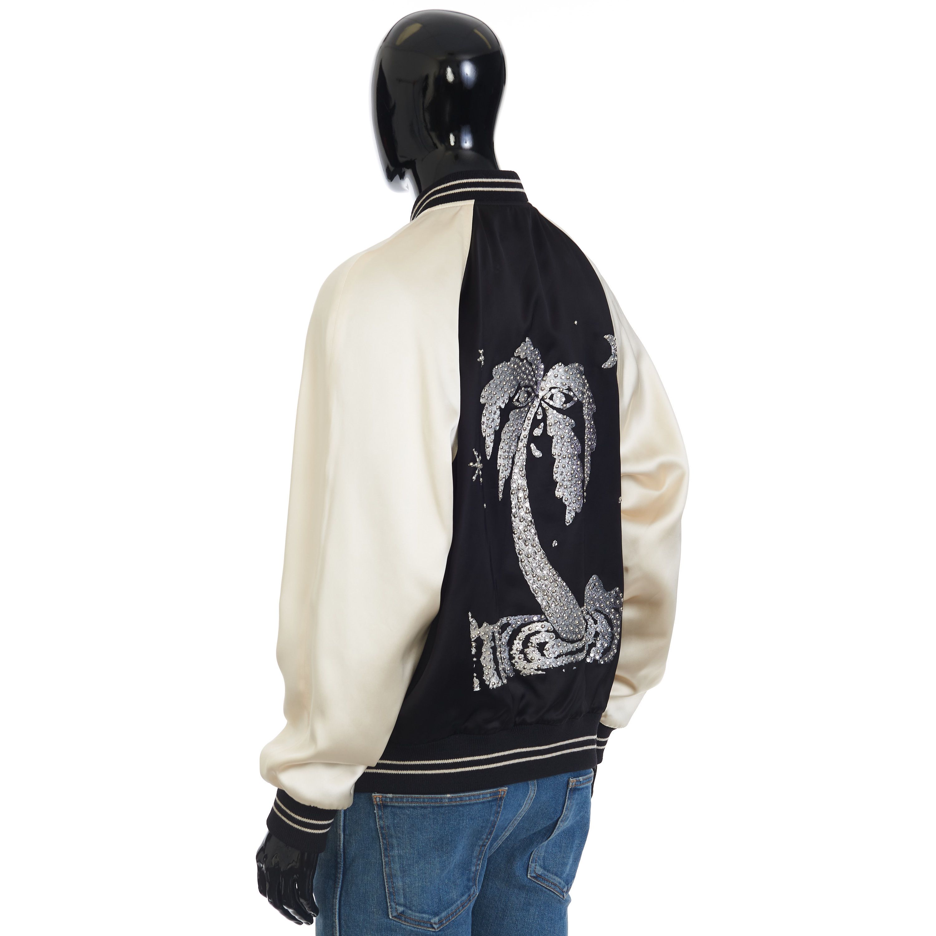 Celine Oversized Teddy Jacket In Satin w/ Lost Paradise Embroidery Size US M / EU 48-50 / 2 - 5 Thumbnail