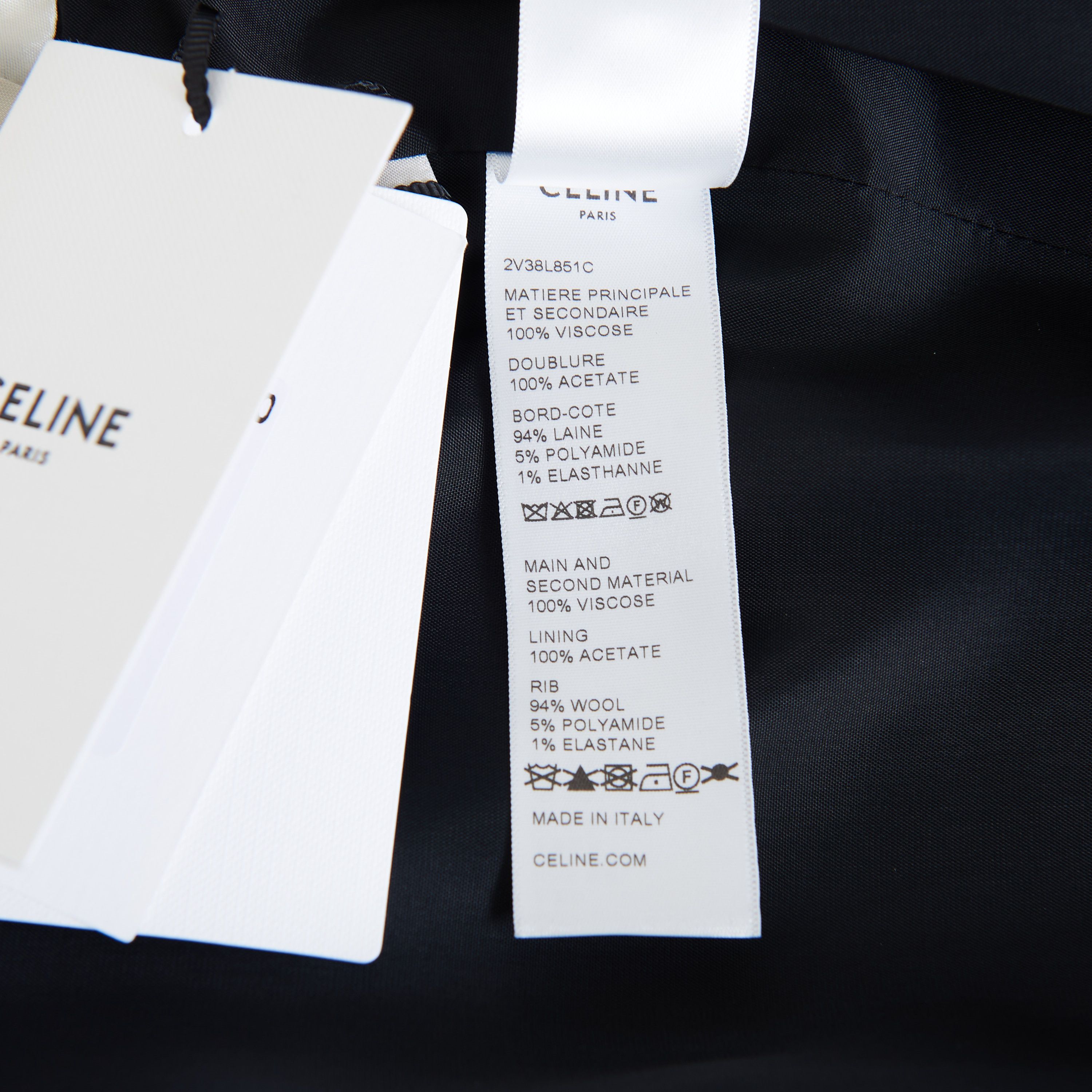 Celine Oversized Teddy Jacket In Satin w/ Lost Paradise Embroidery Size US M / EU 48-50 / 2 - 15 Thumbnail