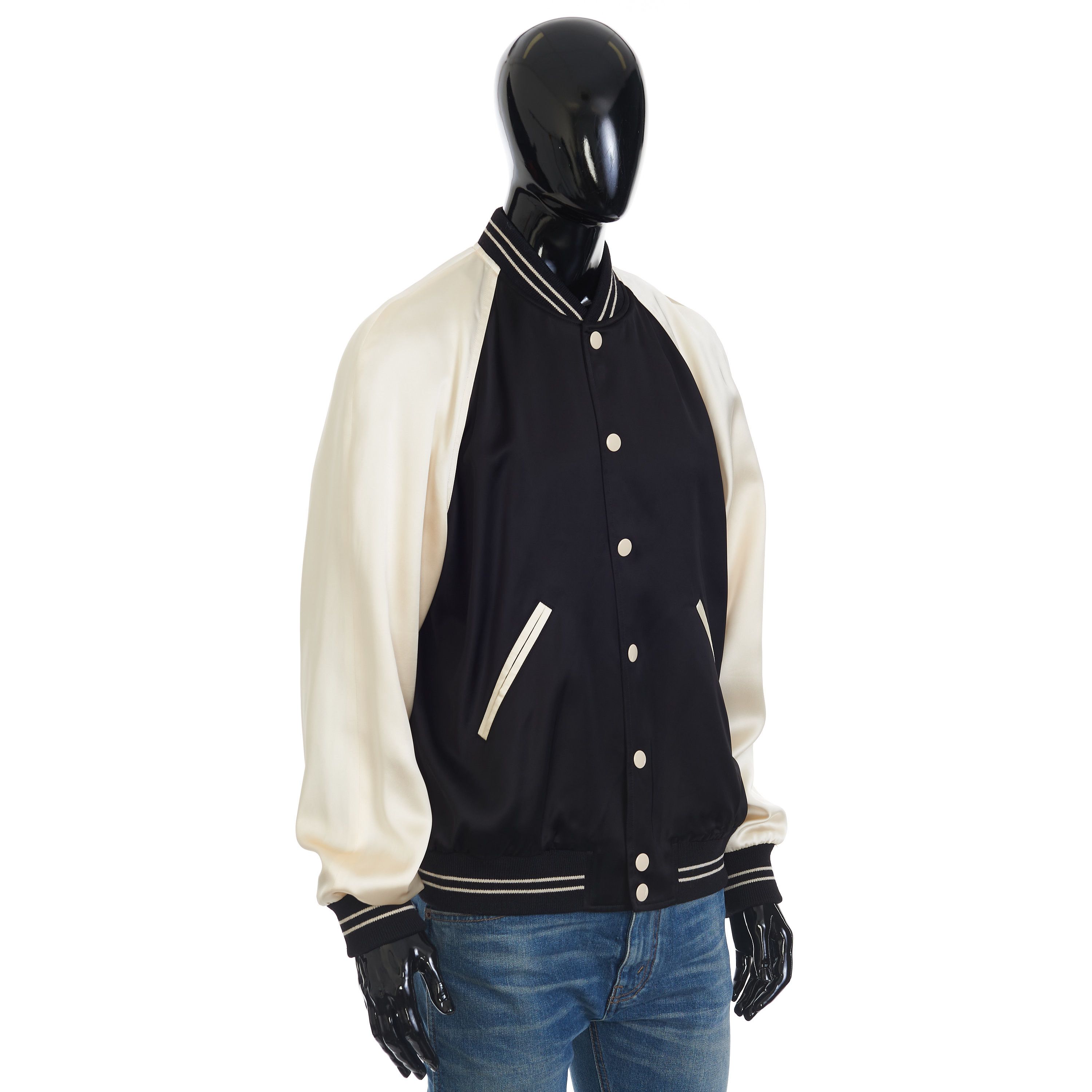 Celine Oversized Teddy Jacket In Satin w/ Lost Paradise Embroidery Size US M / EU 48-50 / 2 - 9 Thumbnail