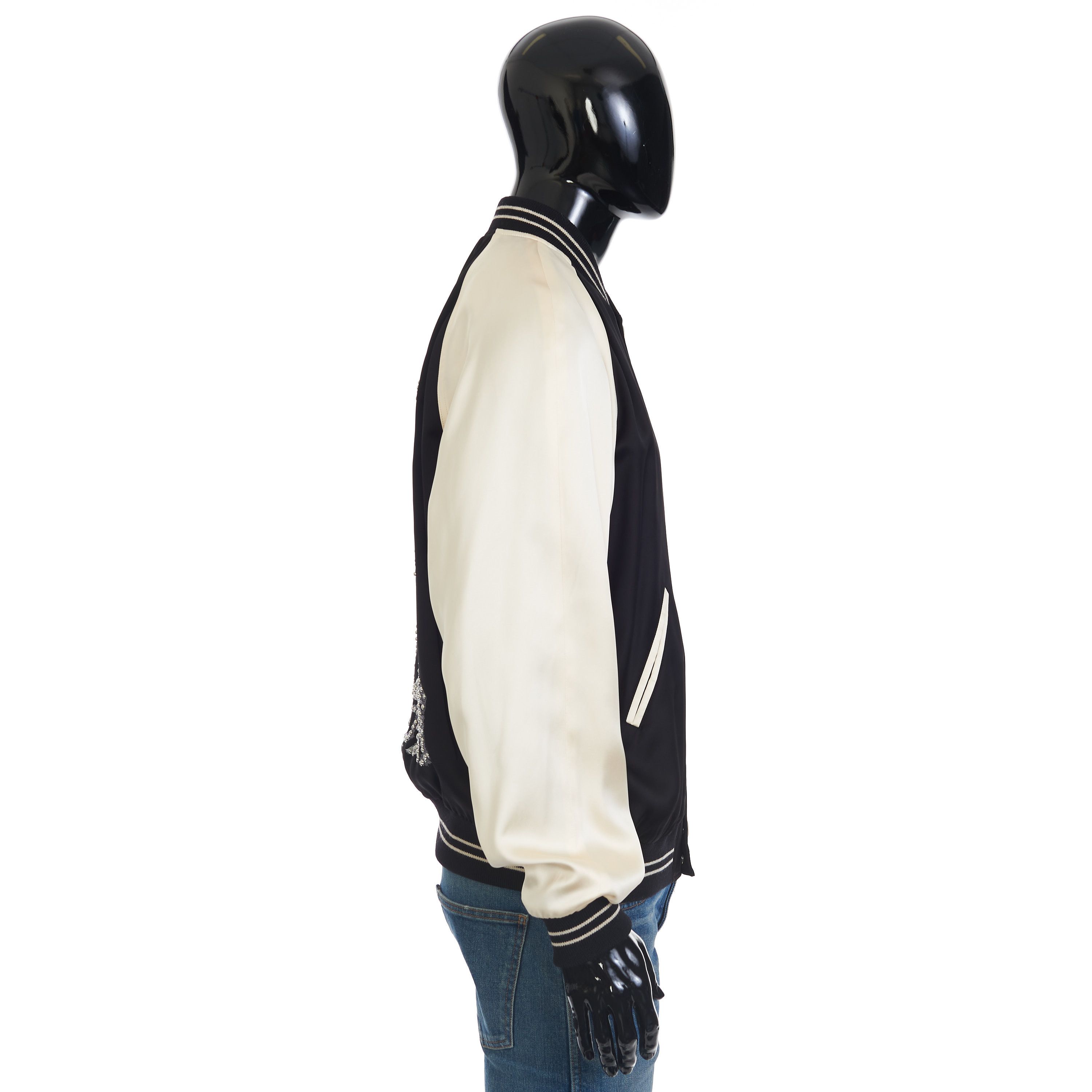 Celine Oversized Teddy Jacket In Satin w/ Lost Paradise Embroidery Size US M / EU 48-50 / 2 - 8 Thumbnail