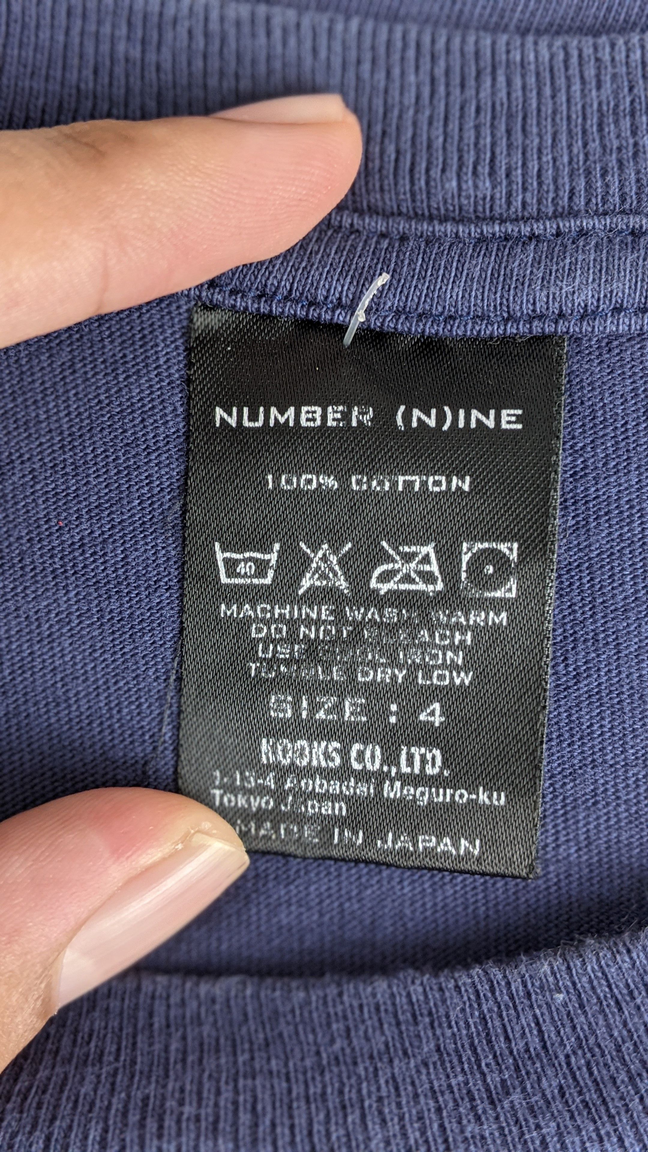 Number (N)ine Number Nine Emblem shirt navy blue size 3 L large Size US L / EU 52-54 / 3 - 5 Thumbnail