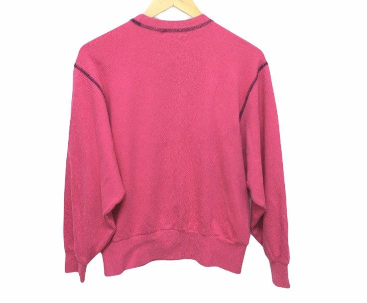 Yves Saint Laurent 90's Saint Laurent YSL Contrast stitch PINK sweatshirt Size M / US 6-8 / IT 42-44 - 7 Thumbnail