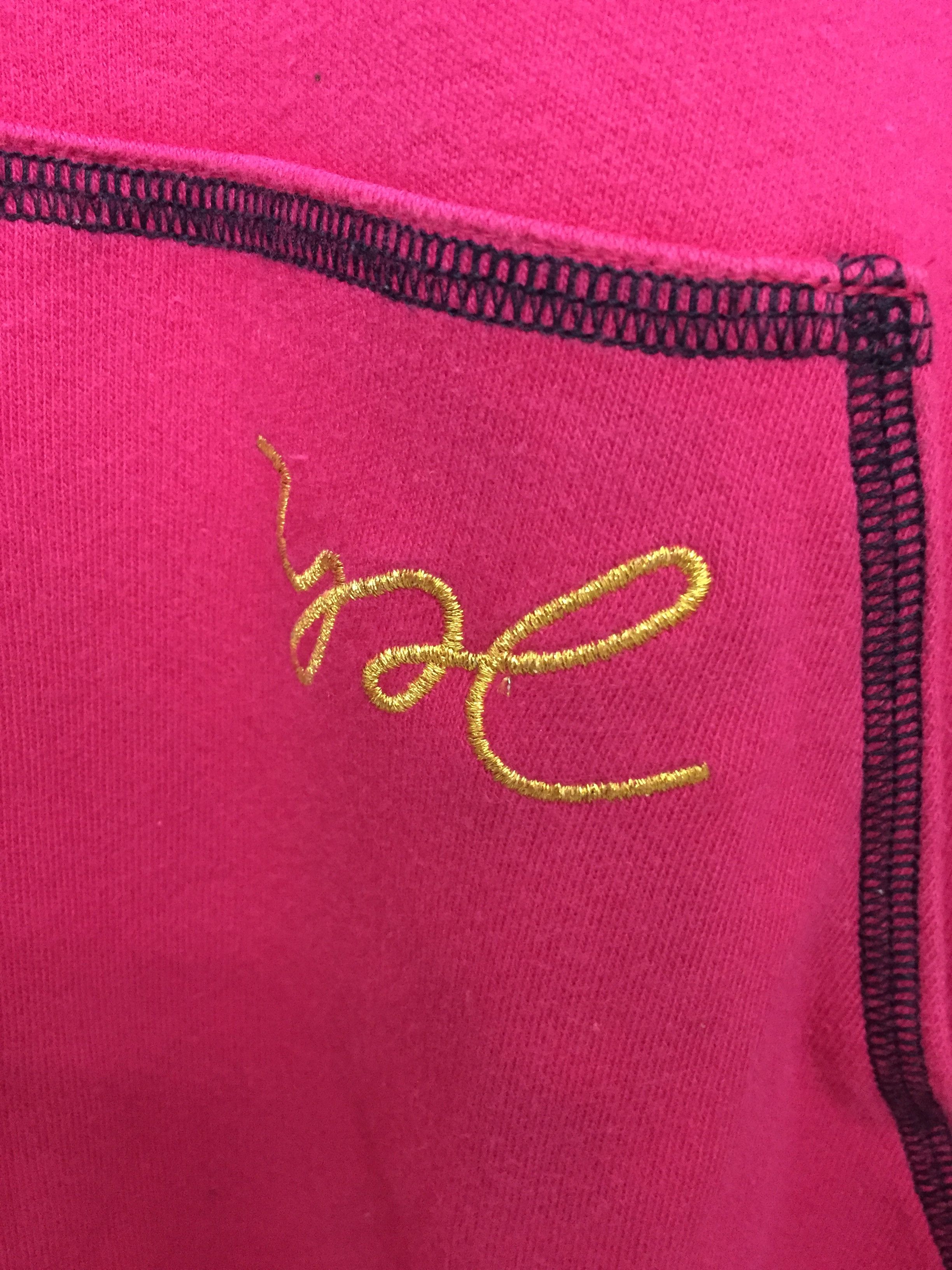 Yves Saint Laurent 90's Saint Laurent YSL Contrast stitch PINK sweatshirt Size M / US 6-8 / IT 42-44 - 6 Thumbnail