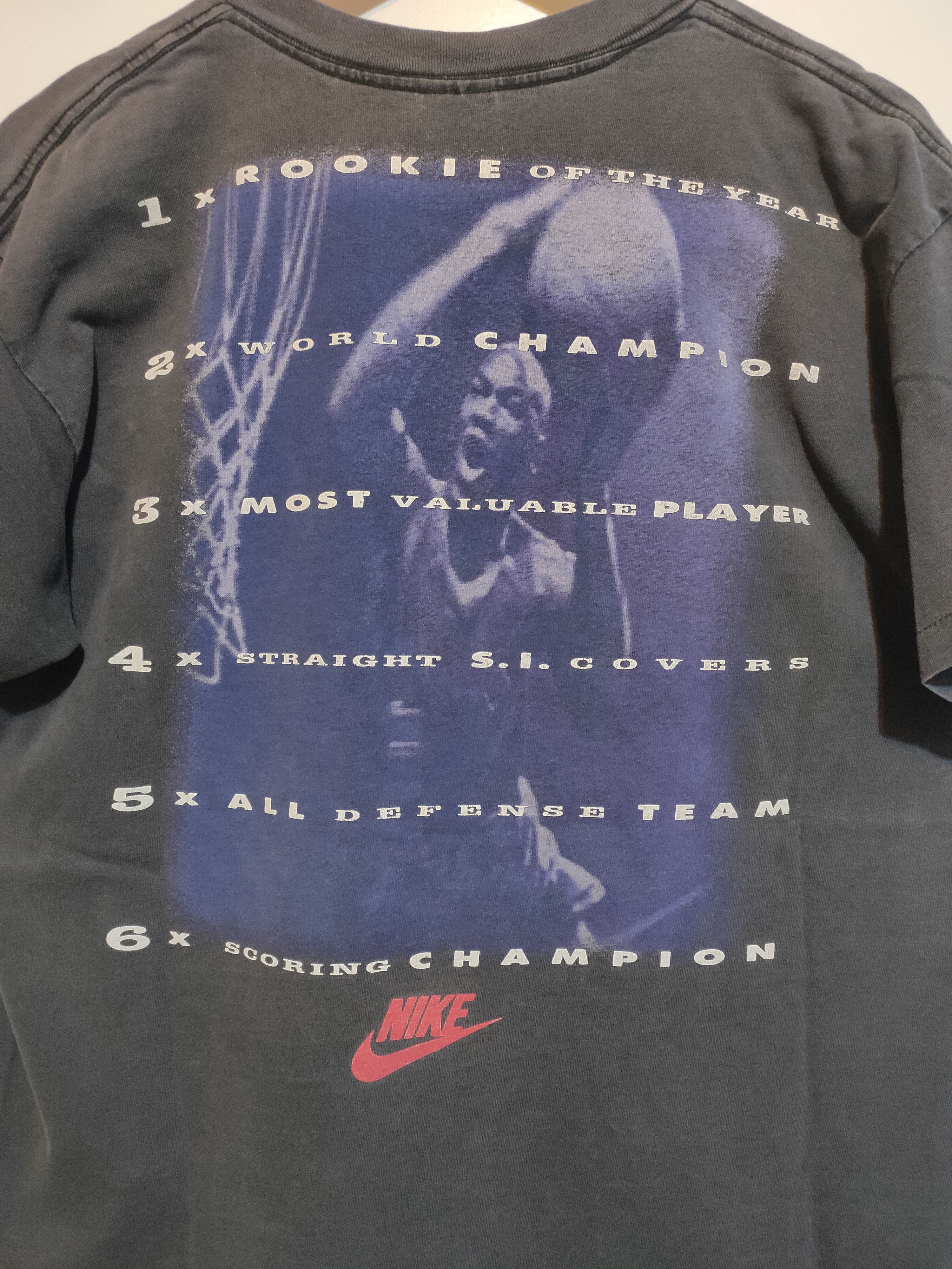 Jordan Brand Vintage Nike Jordan "What Time is it" Gray Tag Size US XL / EU 56 / 4 - 2 Thumbnail