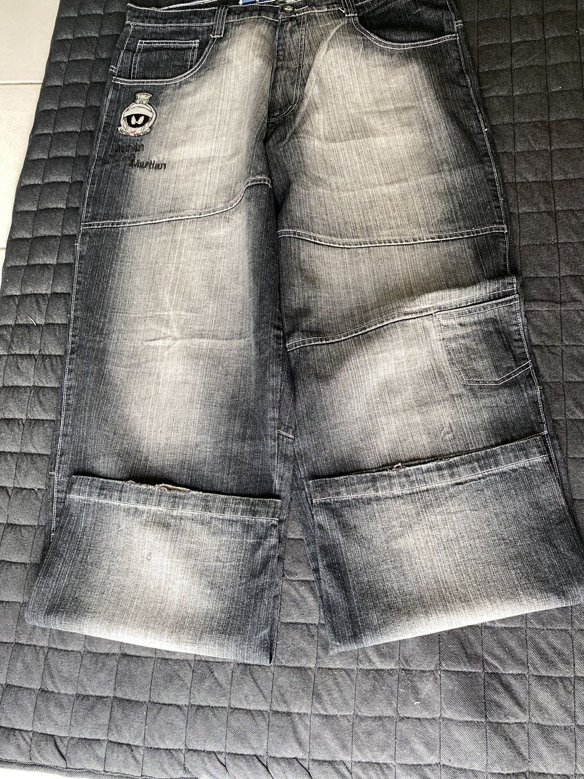 JNCO × Japanese Brand × Vintage Vintage Lot 29 Marvin The Martion Double Knee Baggy Jeans Size US 40 / EU 56 - 8 Thumbnail