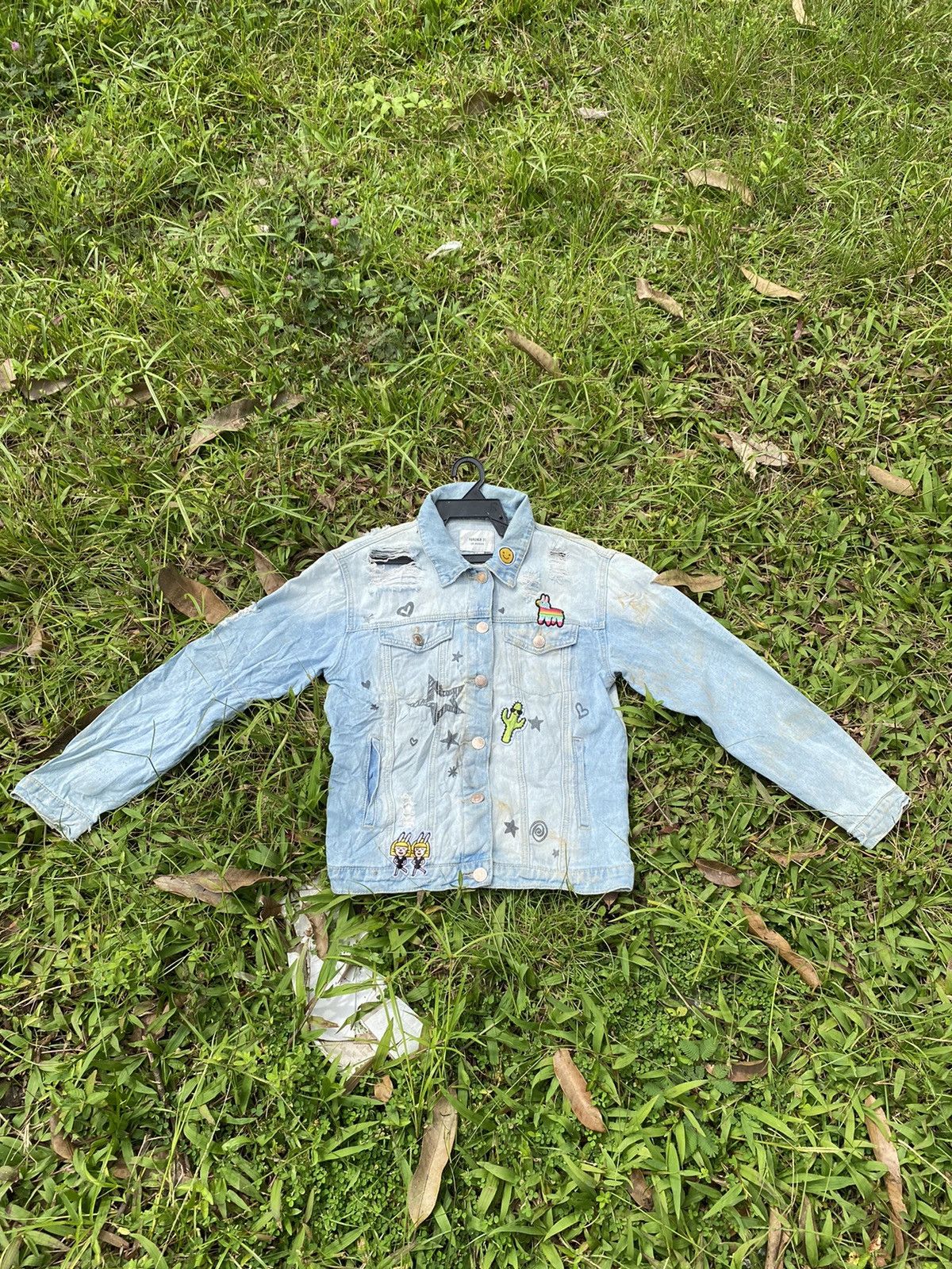 Japanese Brand OFFER🔥Vintage Forever 21 Distressed Style Patchwork Size M / US 6-8 / IT 42-44 - 1 Thumbnail