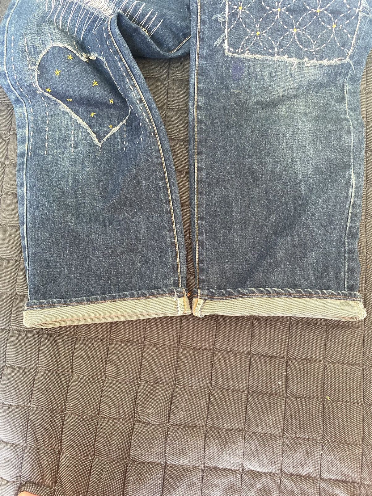 Vintage Steals🔥Vintage Sashiko Boro Patch Work Denim Jeans Size US 29 - 6 Thumbnail