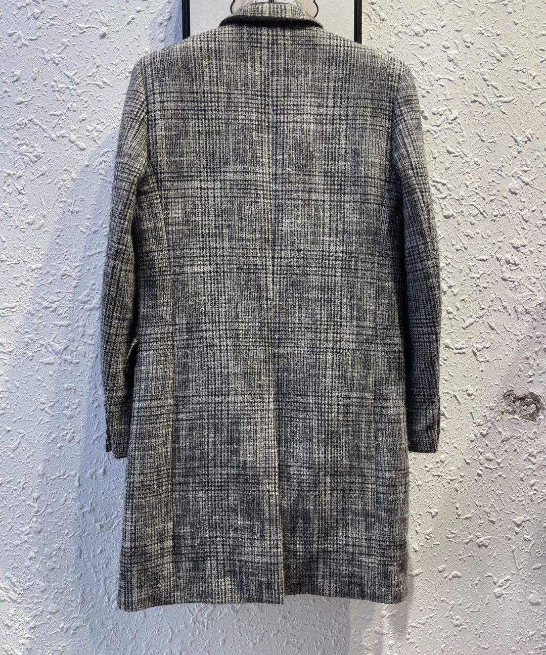 Saint Laurent Paris Saint Laurent Sword collar Wool check coat Size US M / EU 48-50 / 2 - 2 Thumbnail