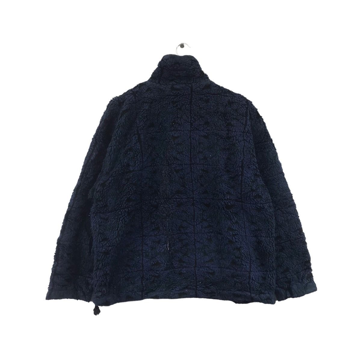 Vintage THE NORTH WEAVE Check Navy Deep Sherpa Fleece Sweater Size US M / EU 48-50 / 2 - 7 Thumbnail