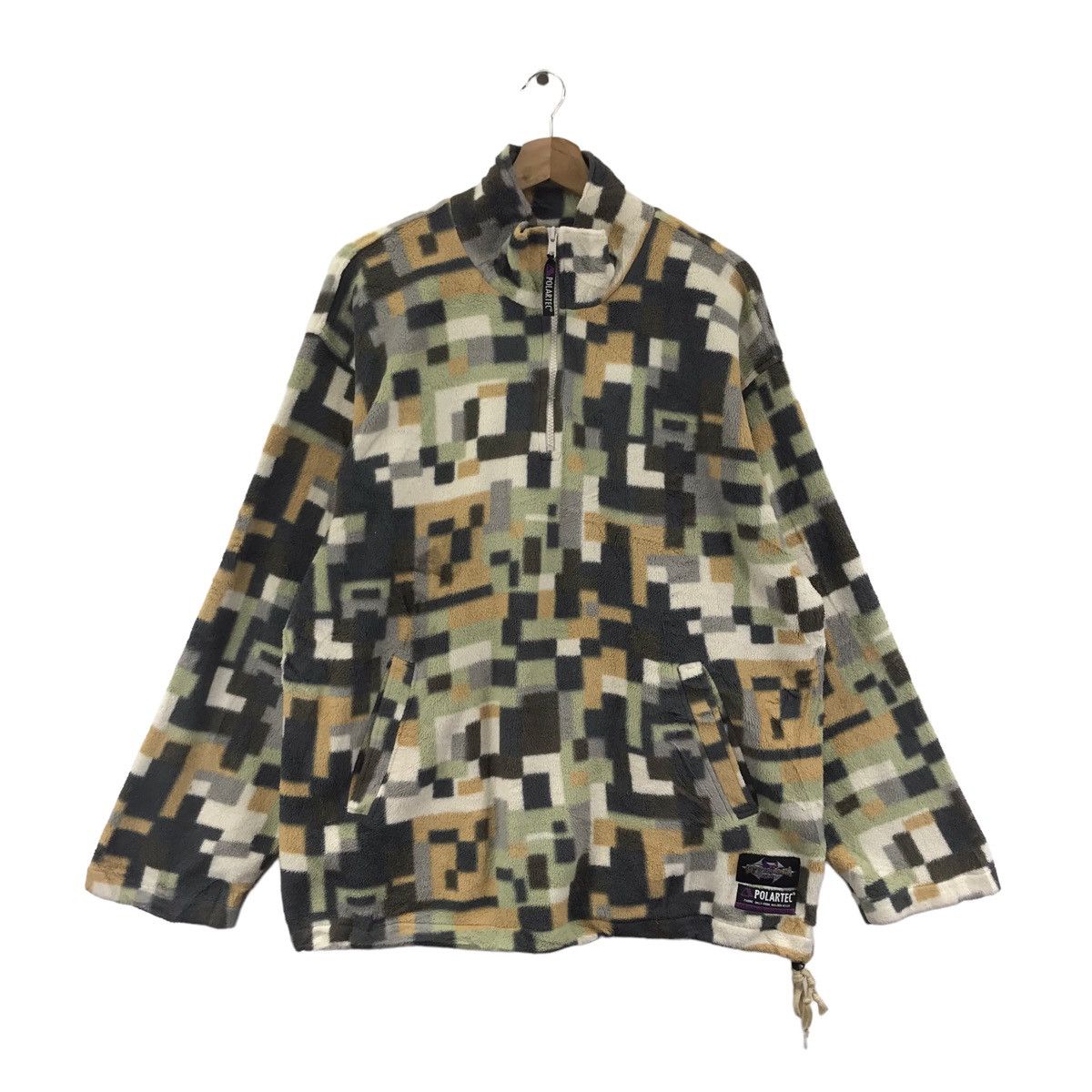 Polartec Vintage OFF SHORE Polartec Surf Pixel Fleece Sweatshirt Size US M / EU 48-50 / 2 - 1 Thumbnail